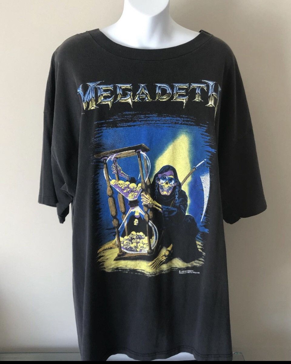 image of Band Tees x Made In USA Megadeth in Black, Men's (Size 2XL)