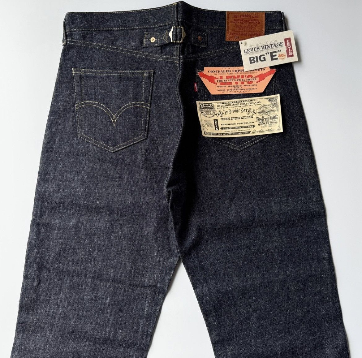 Levi's Vintage Clothing VERY RARE OG 1998 LEVI 702XX 1930’s REPRODUCTION DENIM Size US 36 / EU 52 - 1 Thumbnail