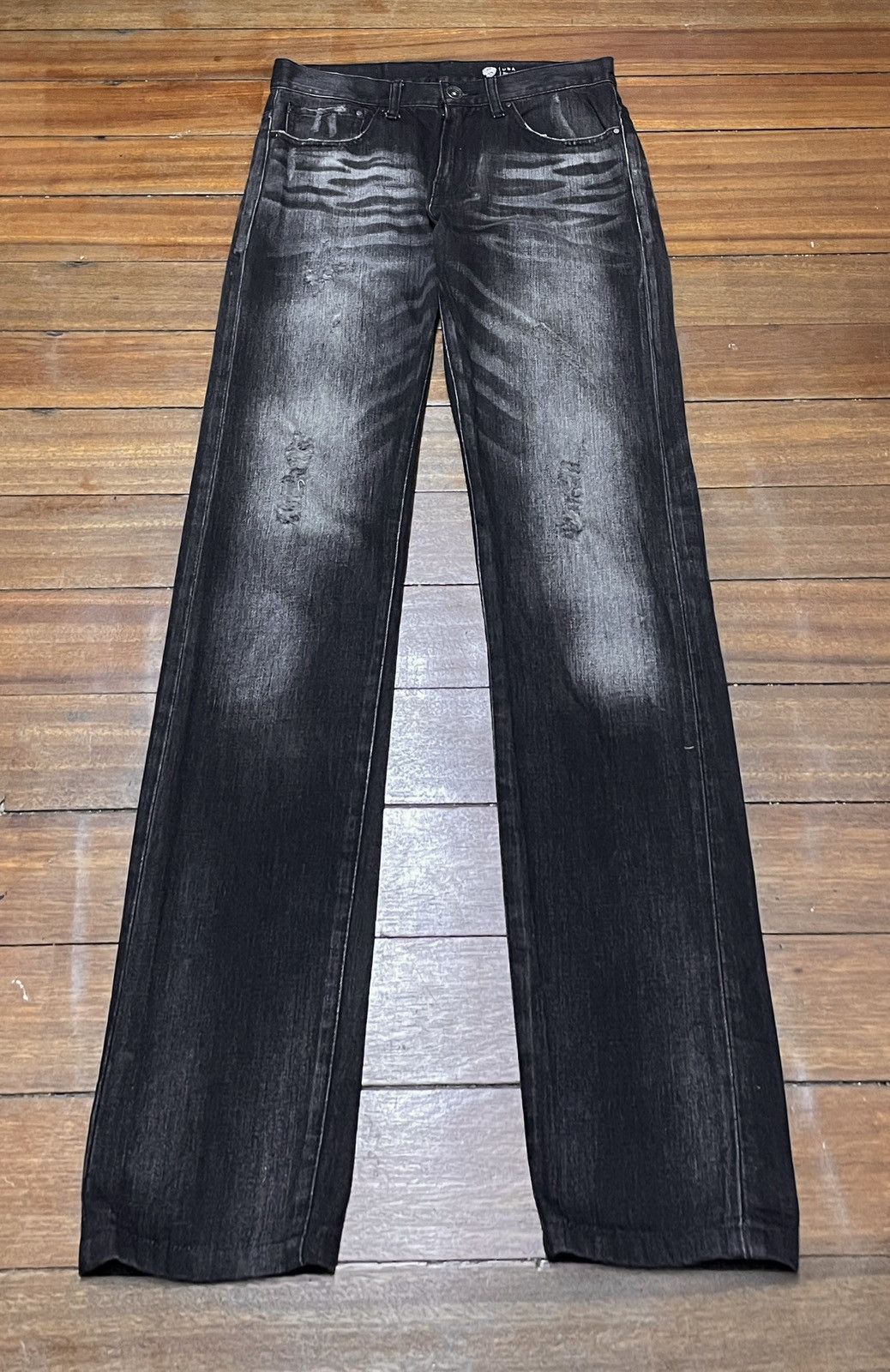 Rare Design Vintage Japanese Brand Back Number Jeans 1990s