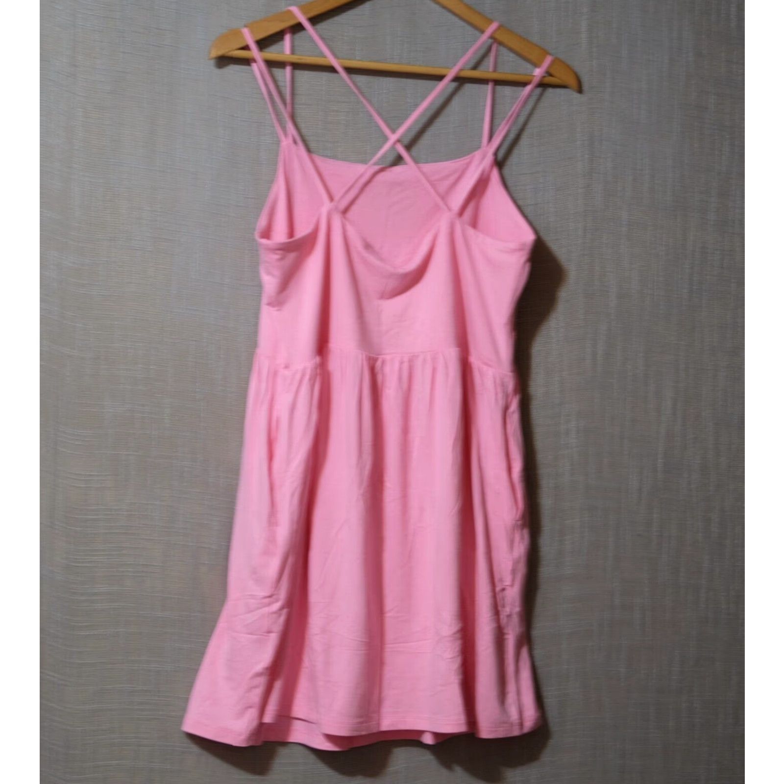 Old Navy VINTAGE Old Navy Fit & Flare Strappy Mini Dress Pink Women's Petite L #H61-18 Size L / US 10 / IT 46 - 5 Thumbnail