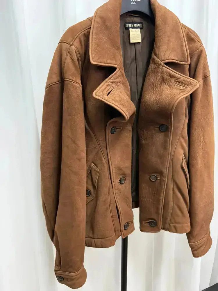 Issey Miyake Issey Miyake Double Button Lamb Leather Jacket Size US M / EU 48-50 / 2 - 3 Thumbnail
