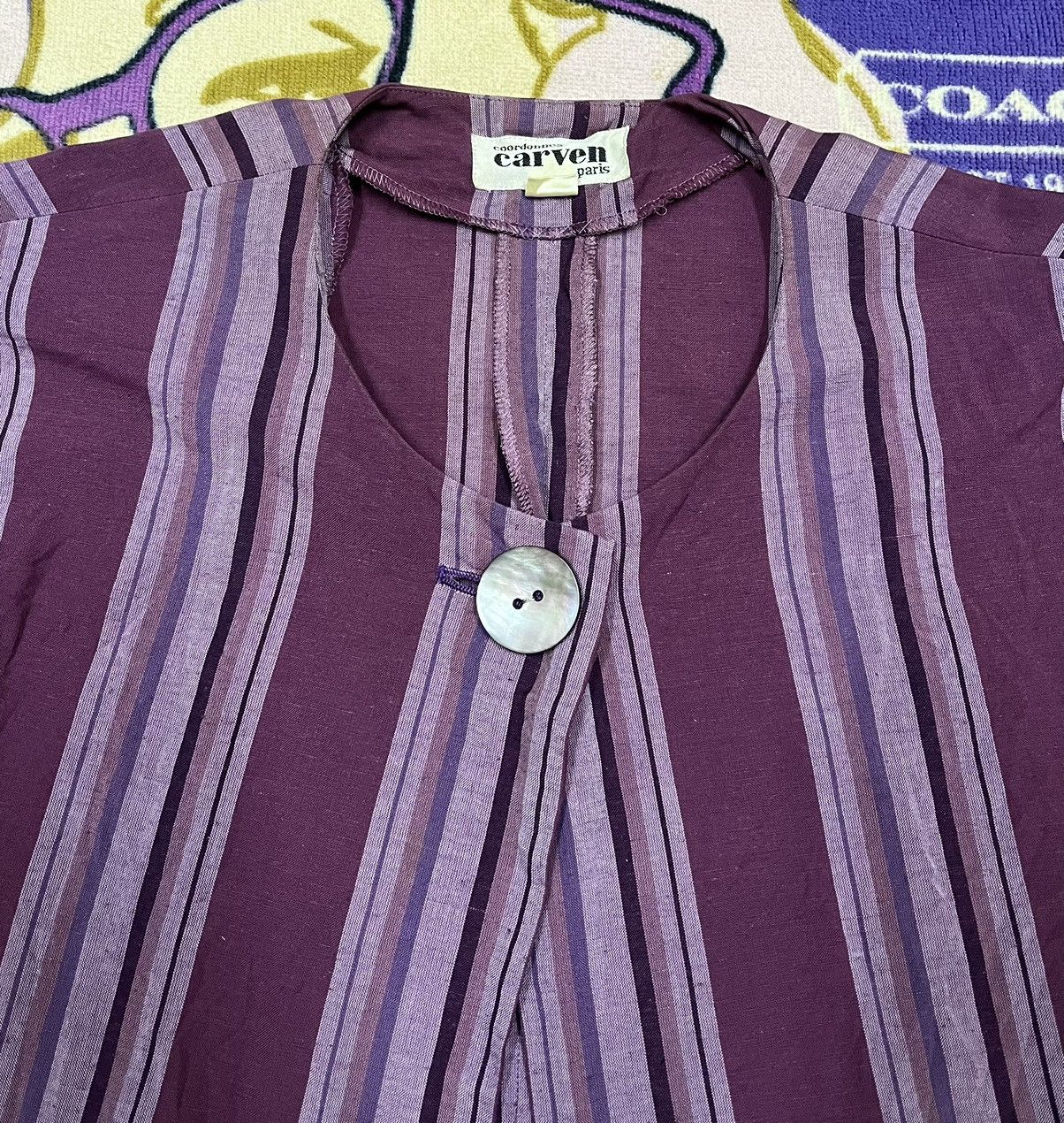 Carven × Vintage Vintage Coordonnes CARVEN PARIS Shirt Size L / US 10 / IT 46 - 3 Thumbnail