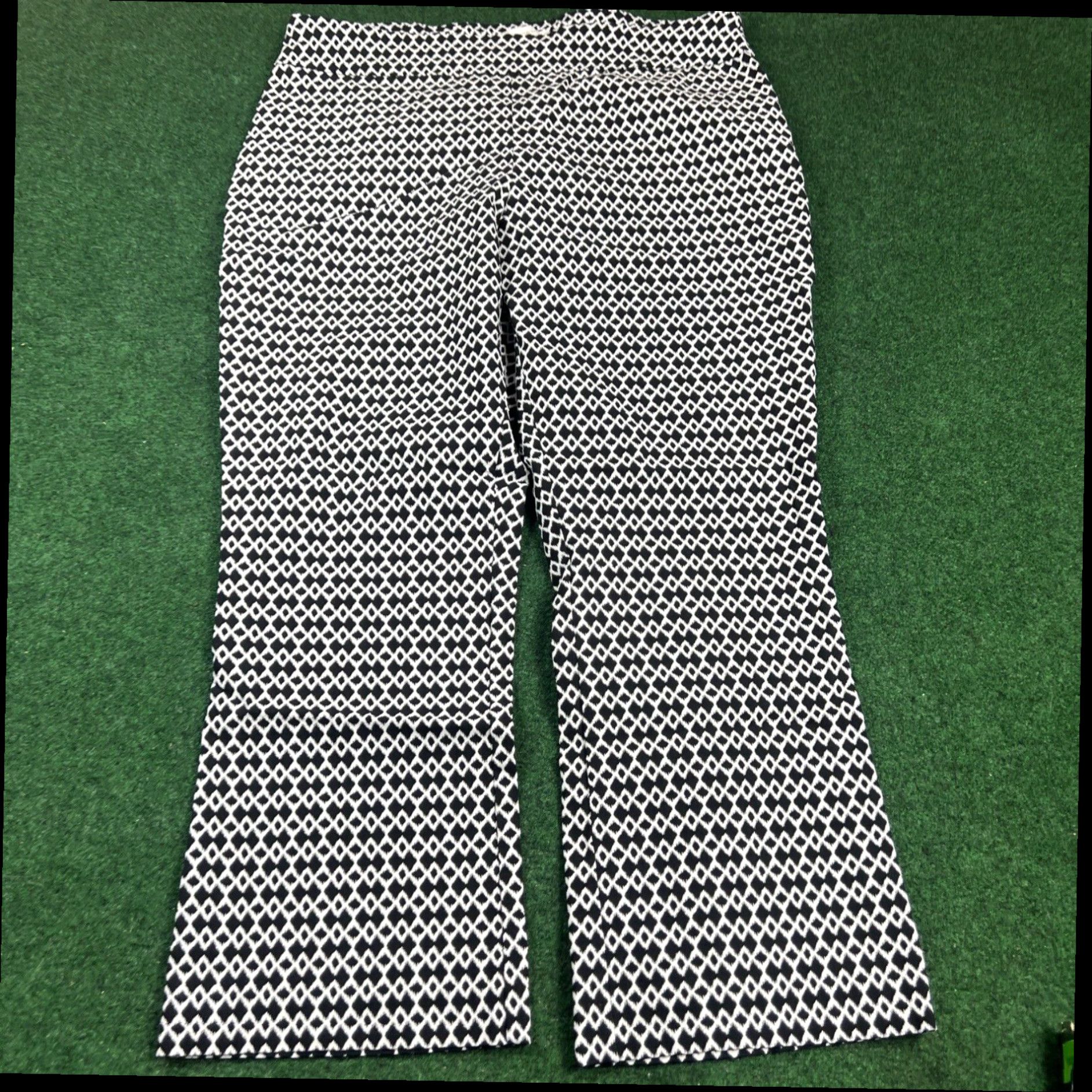Vintage Cato Est 1946 Contemporary Ankle Pants Womens Size 14 White Black 32x25 Size 36" / US 14 / IT 50 - 1 Thumbnail