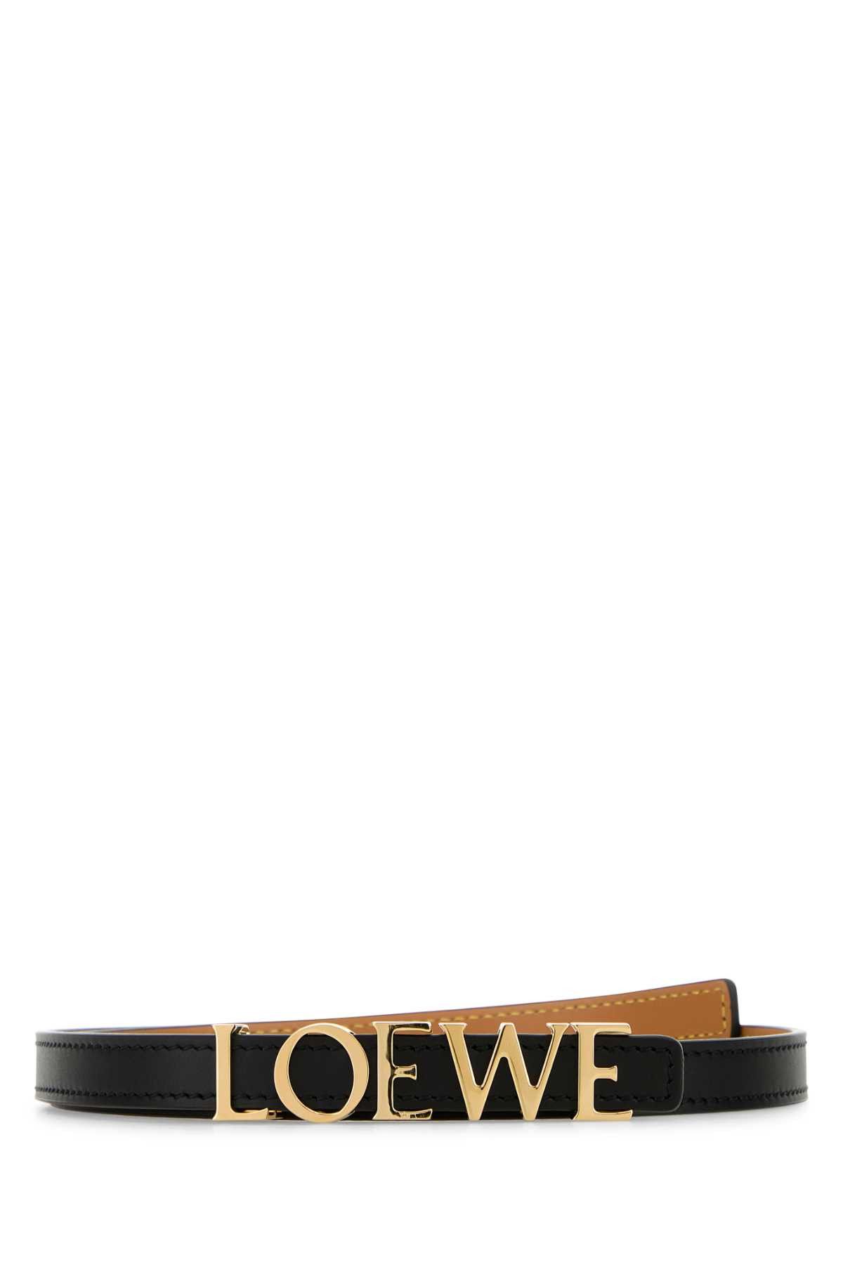 Loewe Black Leather Belt Size ONE SIZE - 1 Thumbnail