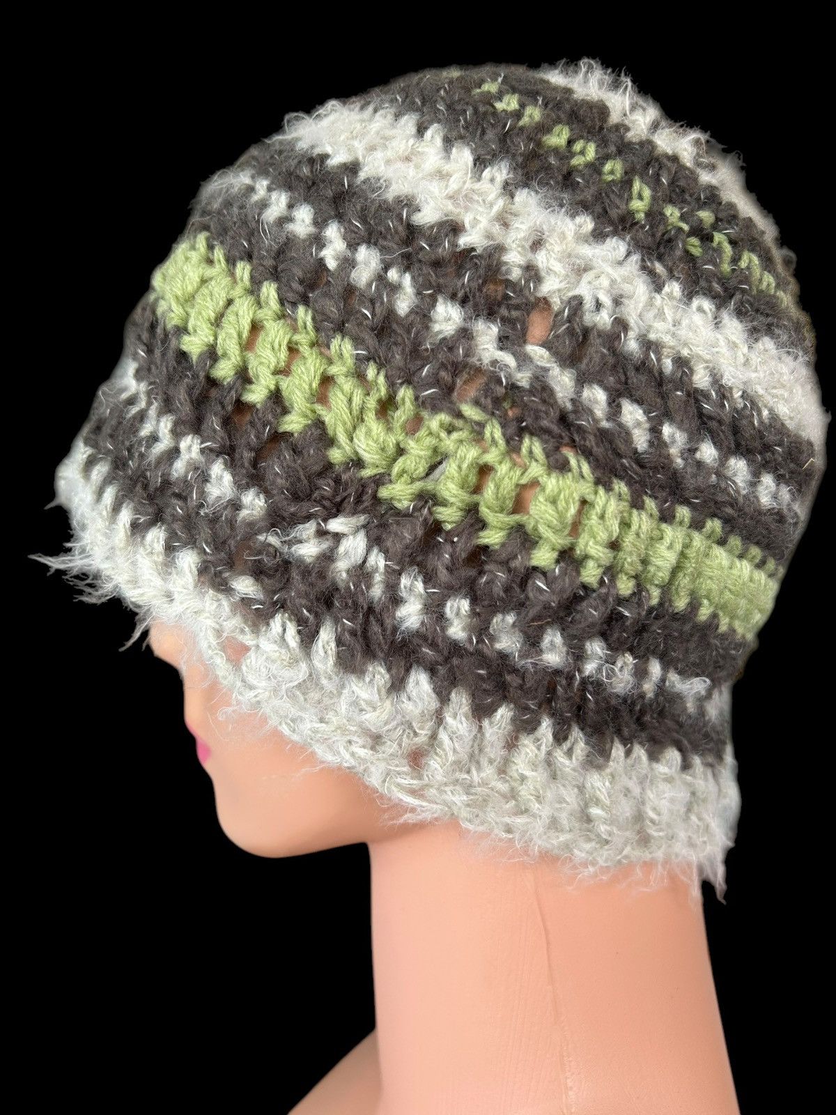 Japanese Brand × Kapital × Vintage Crochet Knitted handmade Hairy Beanie Hats Size ONE SIZE - 5 Thumbnail