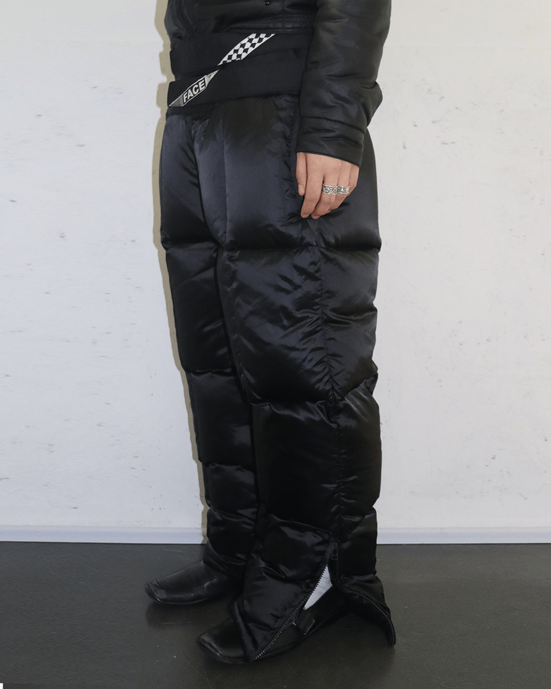 Facetasm Facetasm Velcro Detail Padded Pants Black Size US 32 / EU 48 - 3 Thumbnail