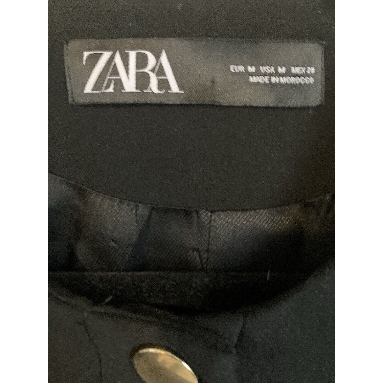 Zara Zara Women's Coat Overcoat Medium Black Suit Jacket Blazer Size M / US 6-8 / IT 42-44 - 2 Thumbnail