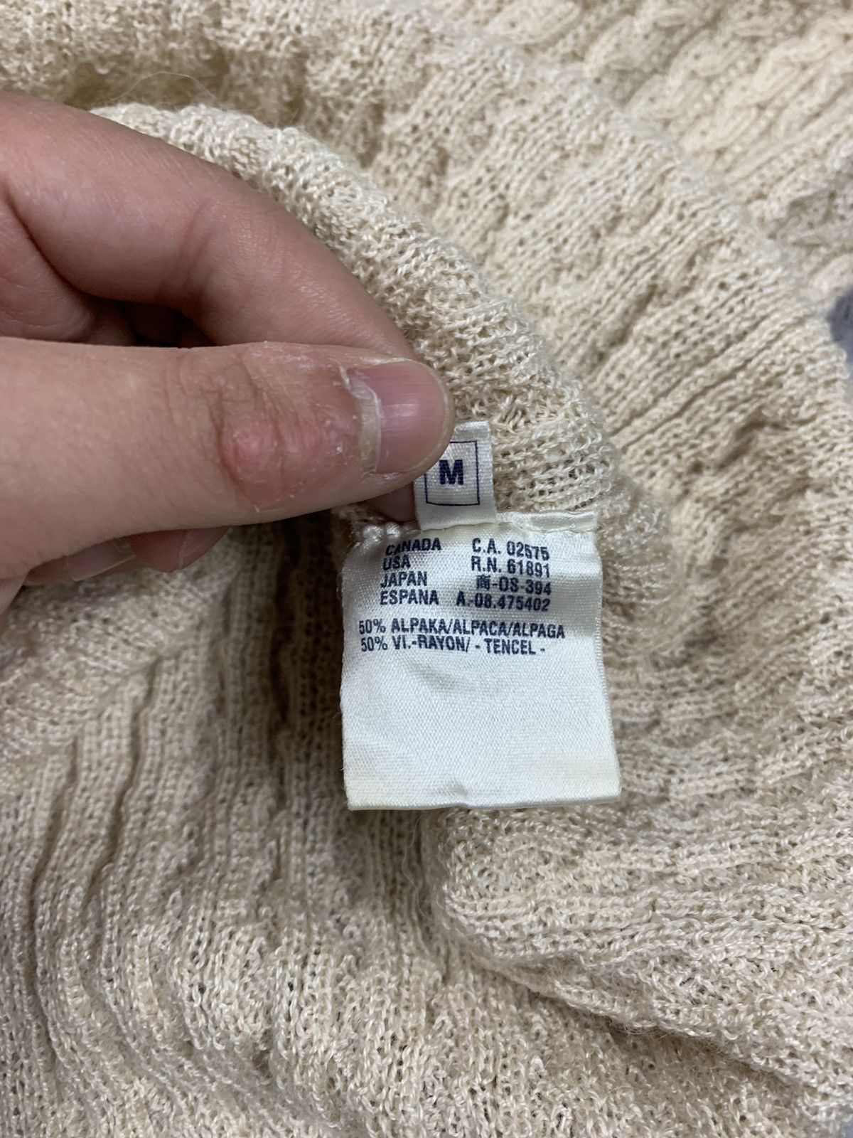 Escada Escada Sport Cable Knit Sweater V-Neck Size M Beige Luxury Size M / US 6-8 / IT 42-44 - 14 Thumbnail
