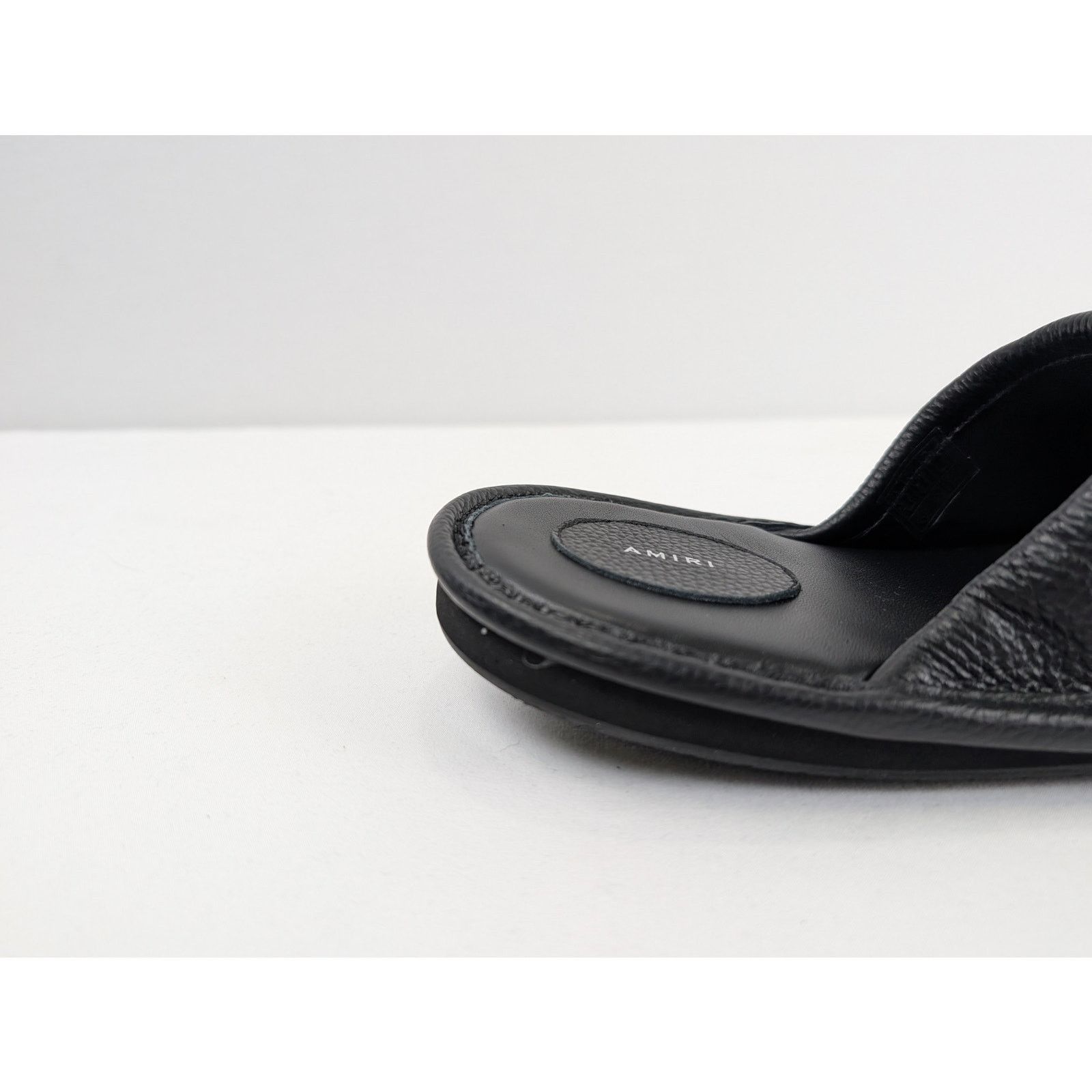 Amiri o1rshd1 Lux Leather Slipper Sandal in Black Size US 10 / EU 43 - 4 Thumbnail