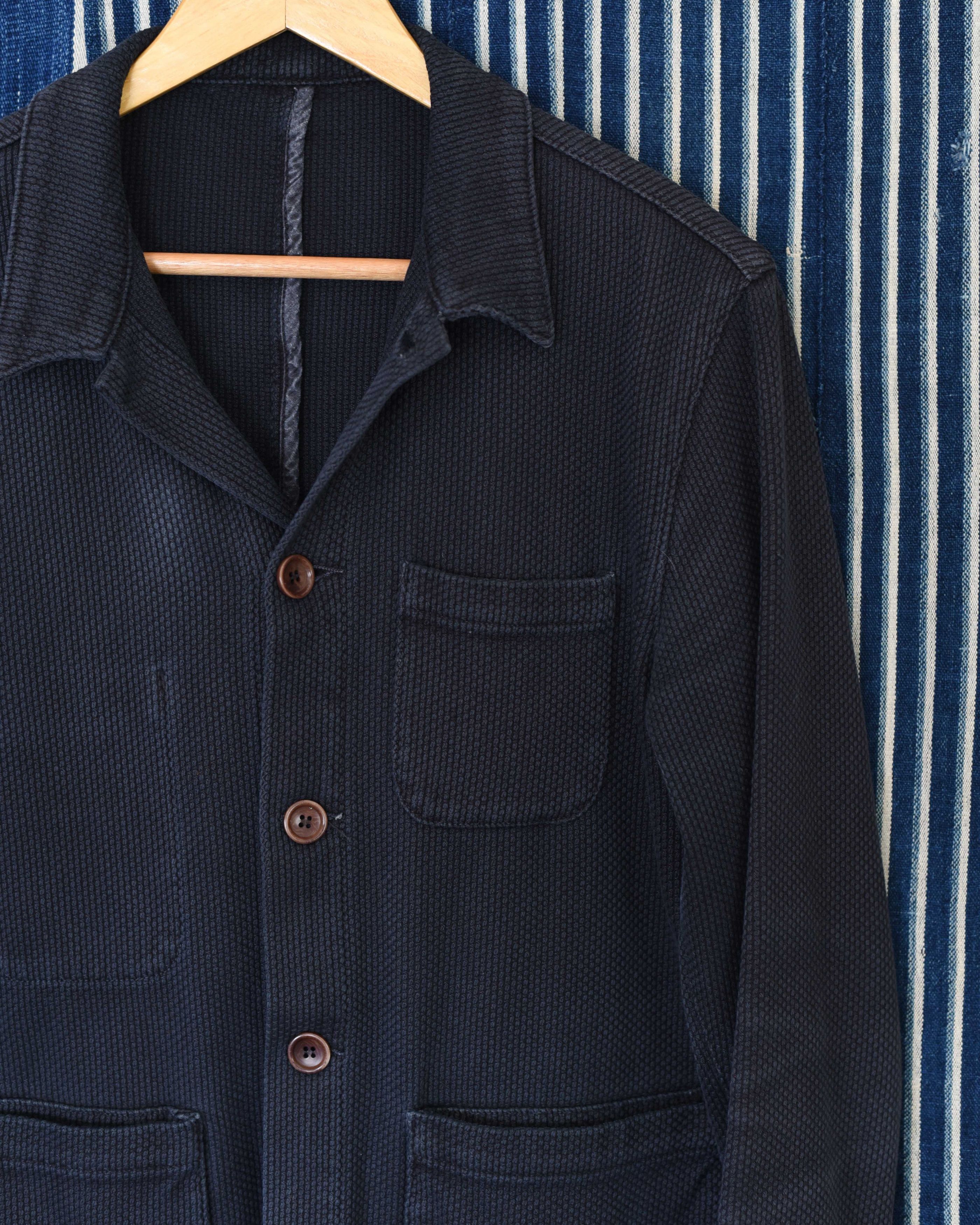 Epaulet Epaulet NYC LA Doyle Chore Coat Jacket - Black Sashiko 38 M Size US M / EU 48-50 / 2 - 1 Thumbnail
