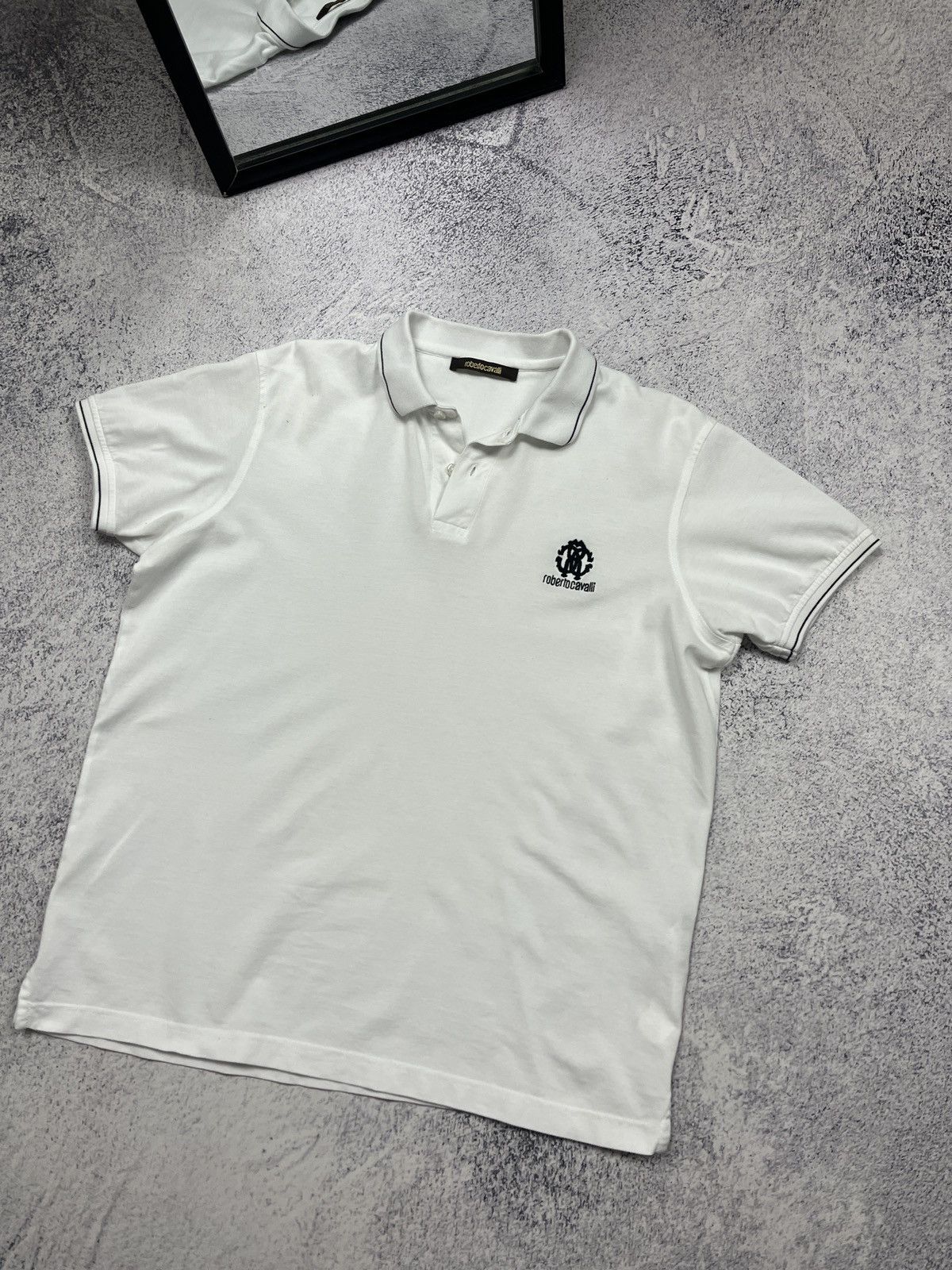Just Cavalli × Roberto Cavalli Roberto Cavalli Just Cavalli Mini Logo Polo Shirt Luxury Size US L / EU 52-54 / 3 - 3 Thumbnail
