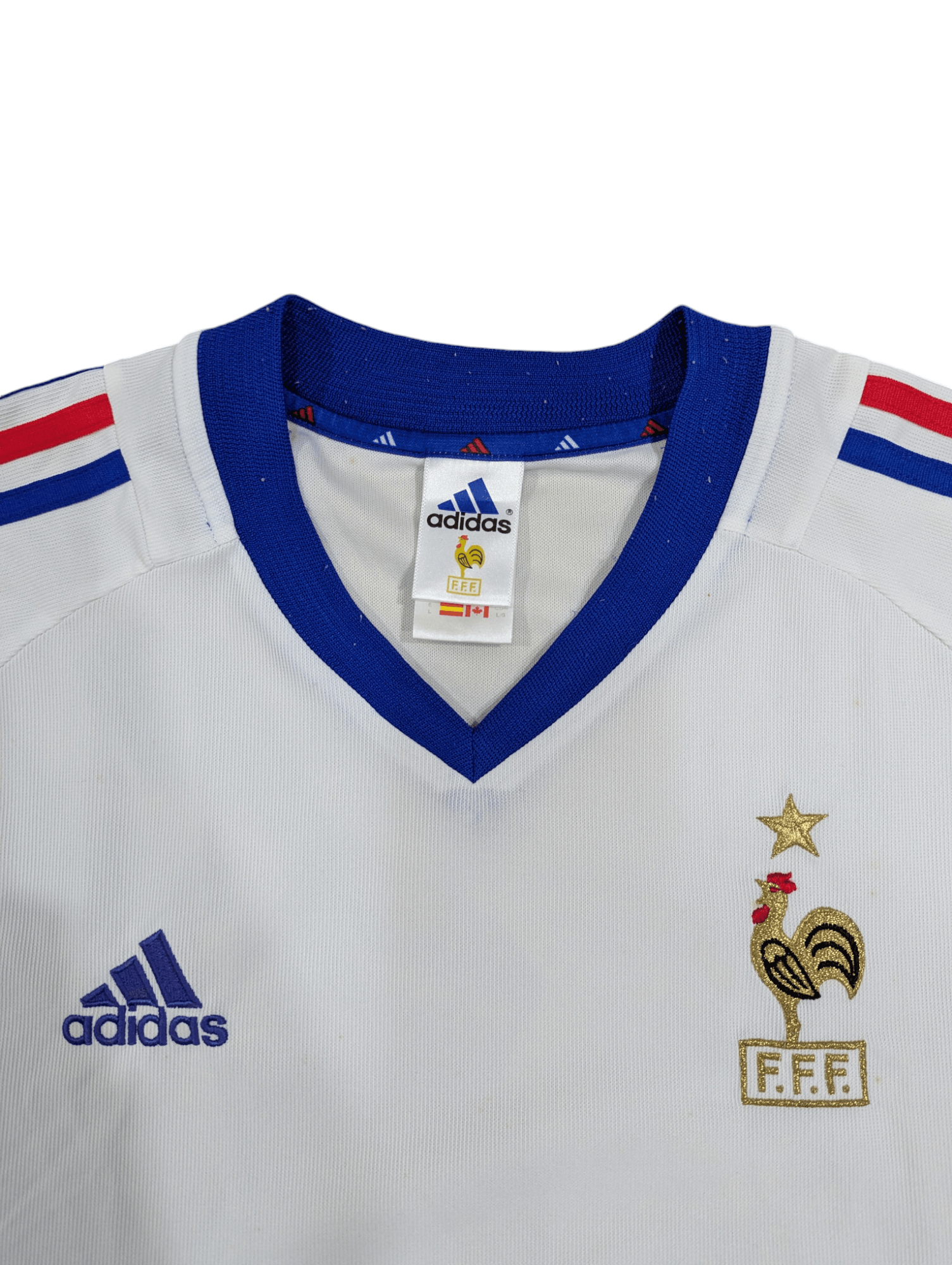 Adidas ADIDAS FRANCE 2002/2004 FOOTBALL JERSEY SIZE L Size US L / EU 52-54 / 3 - 2 Thumbnail