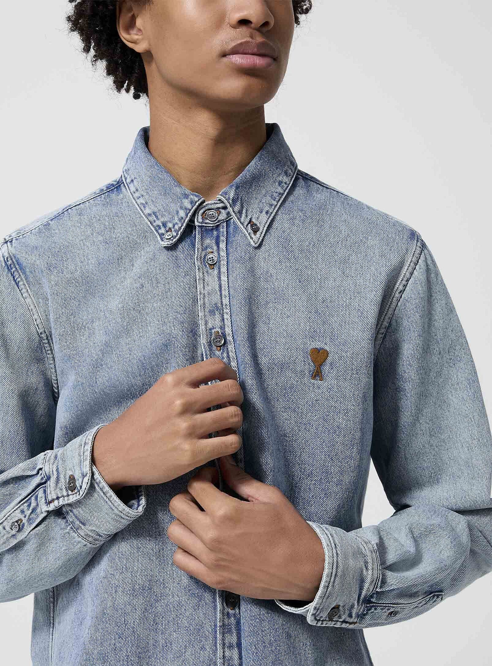 AMI BNWT AW25 AMI FADED DENIM SHIRT L Size US L / EU 52-54 / 3 - 11 Thumbnail
