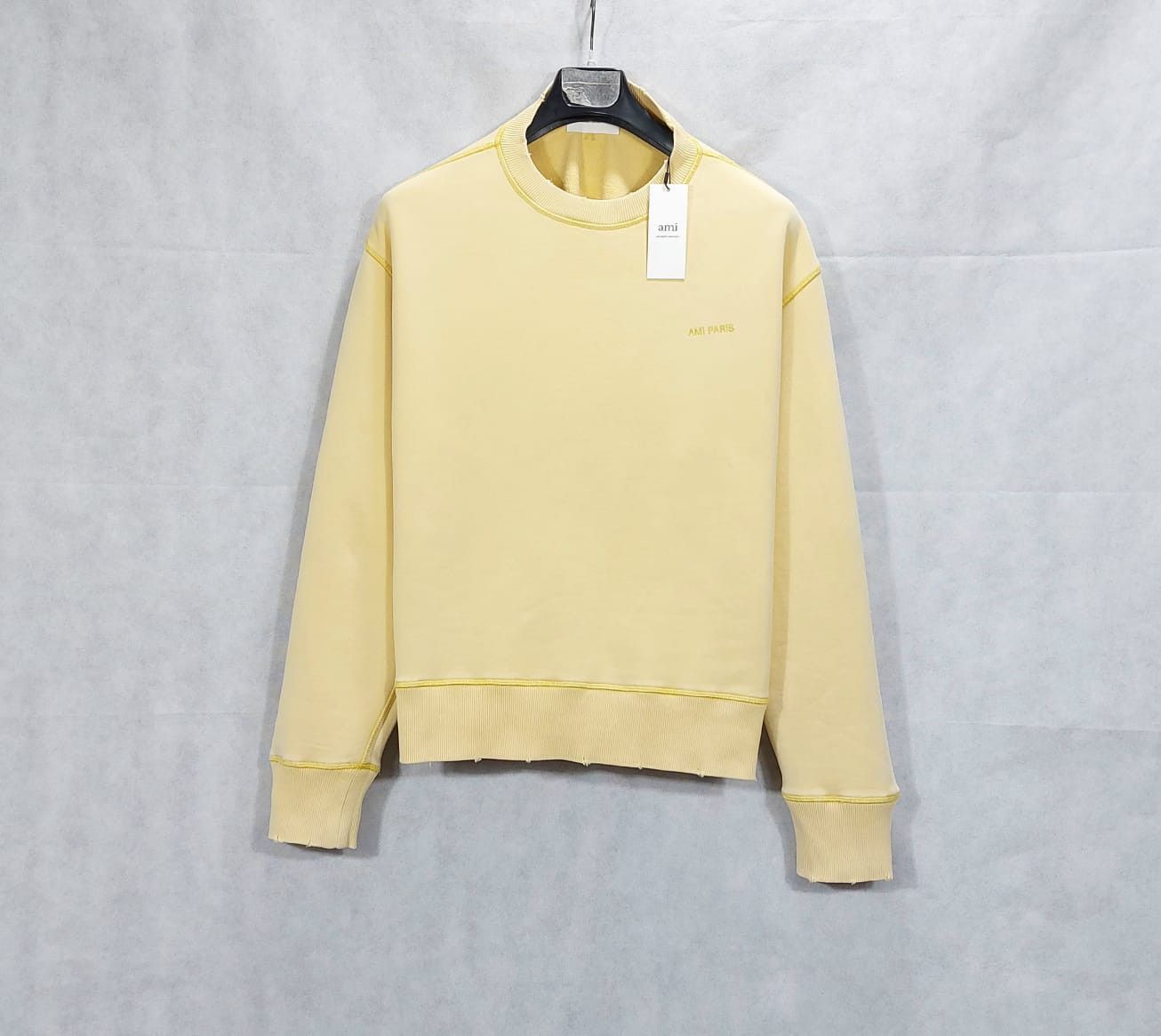 image of Ami Fade Out Sweatshirt in Creme Vanille, Men's (Size Medium)