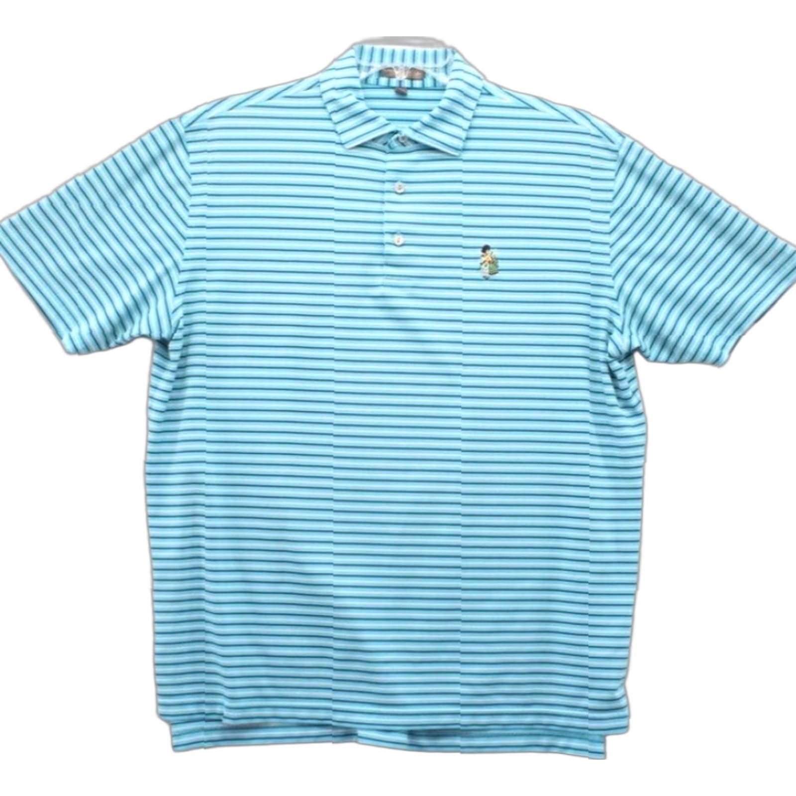 Peter Millar VINTAGE Peter Millar Summer Comfort Polo Men's Large Blue Stripe Golf Scottish Drum Major Size US L / EU 52-54 / 3 - 1 Thumbnail