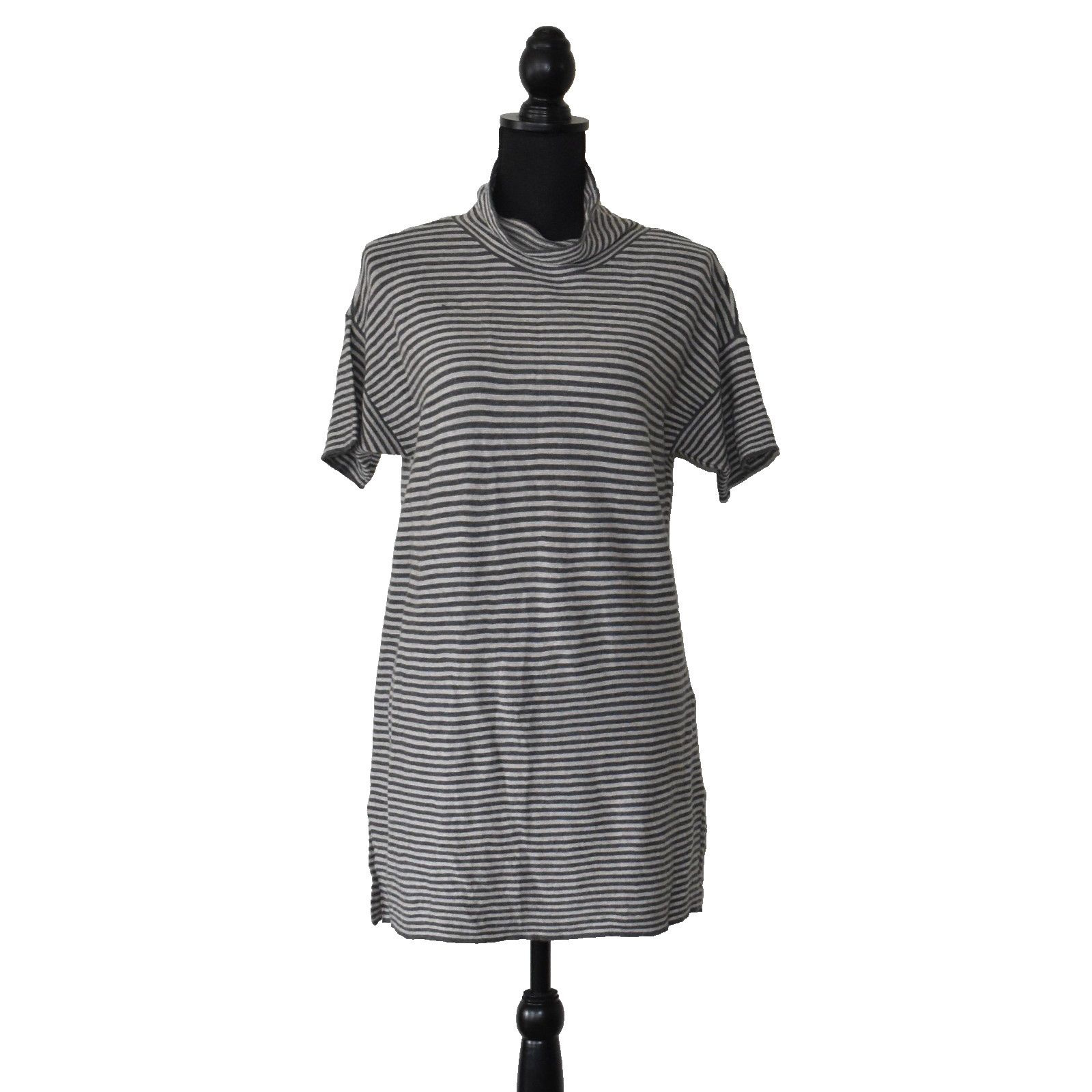 Eileen Fisher EILEEN FISHER Wool Striped Turtle Neck Petite Sweater Sz PL Size L / US 10 / IT 46 - 1 Thumbnail