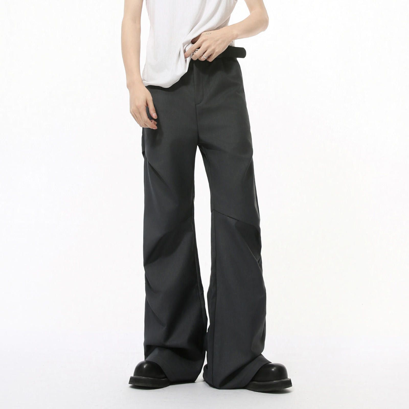 Japanese Brand Black Wide Leg Cargo Pants, Loose Fit Men's Trousers Size US 32 / EU 48 - 1 Thumbnail