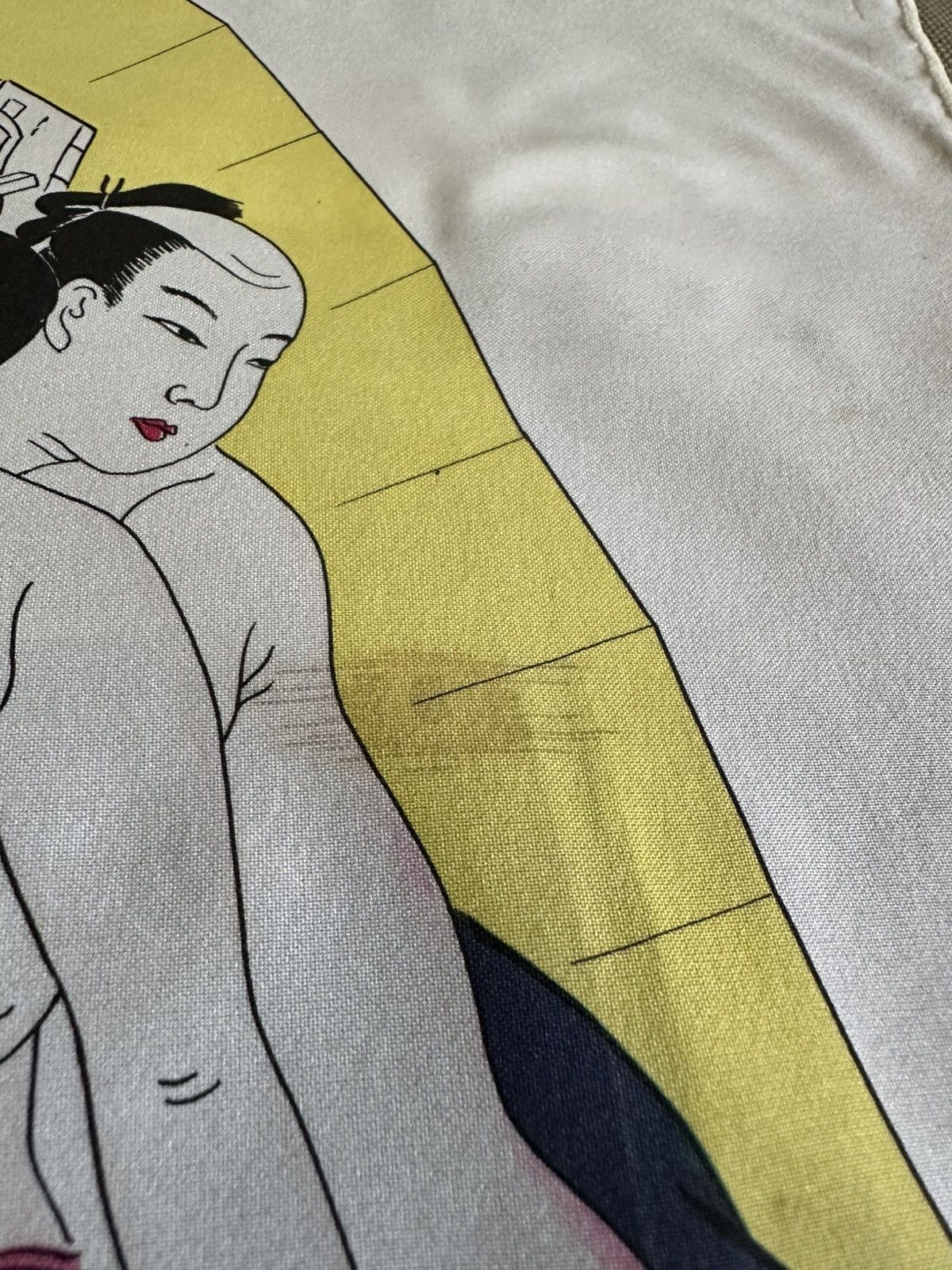 Vintage Vintage Japanese Art Naked Geisha Handkerchief Size ONE SIZE - 3 Thumbnail