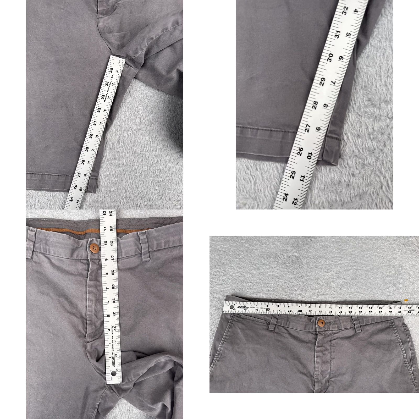 Tommy Bahama Tommy Bahama Shorts Mens 34 Gray Chino Flat Front Zip Fly Marlin Logo Casual Size US 34 / EU 50 - 8 Thumbnail