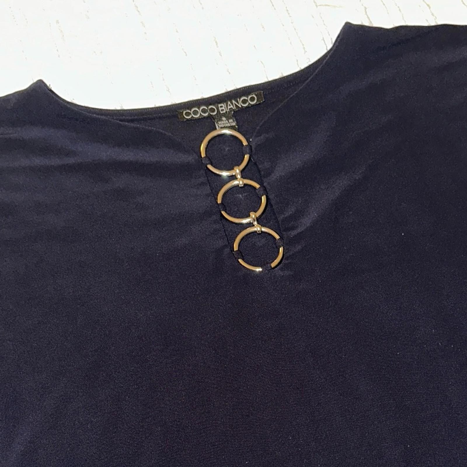 Other Vintage Coco Bianco Small Top Black Top Slinky Y2K Size S / US 4 / IT 40 - 3 Thumbnail