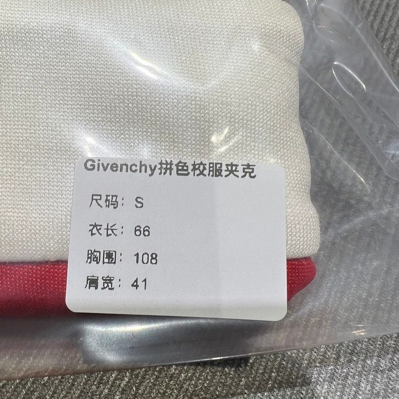 Givenchy Givenchy Black and Red Color Block Logo School Jacket Size US S / EU 44-46 / 1 - 7 Thumbnail