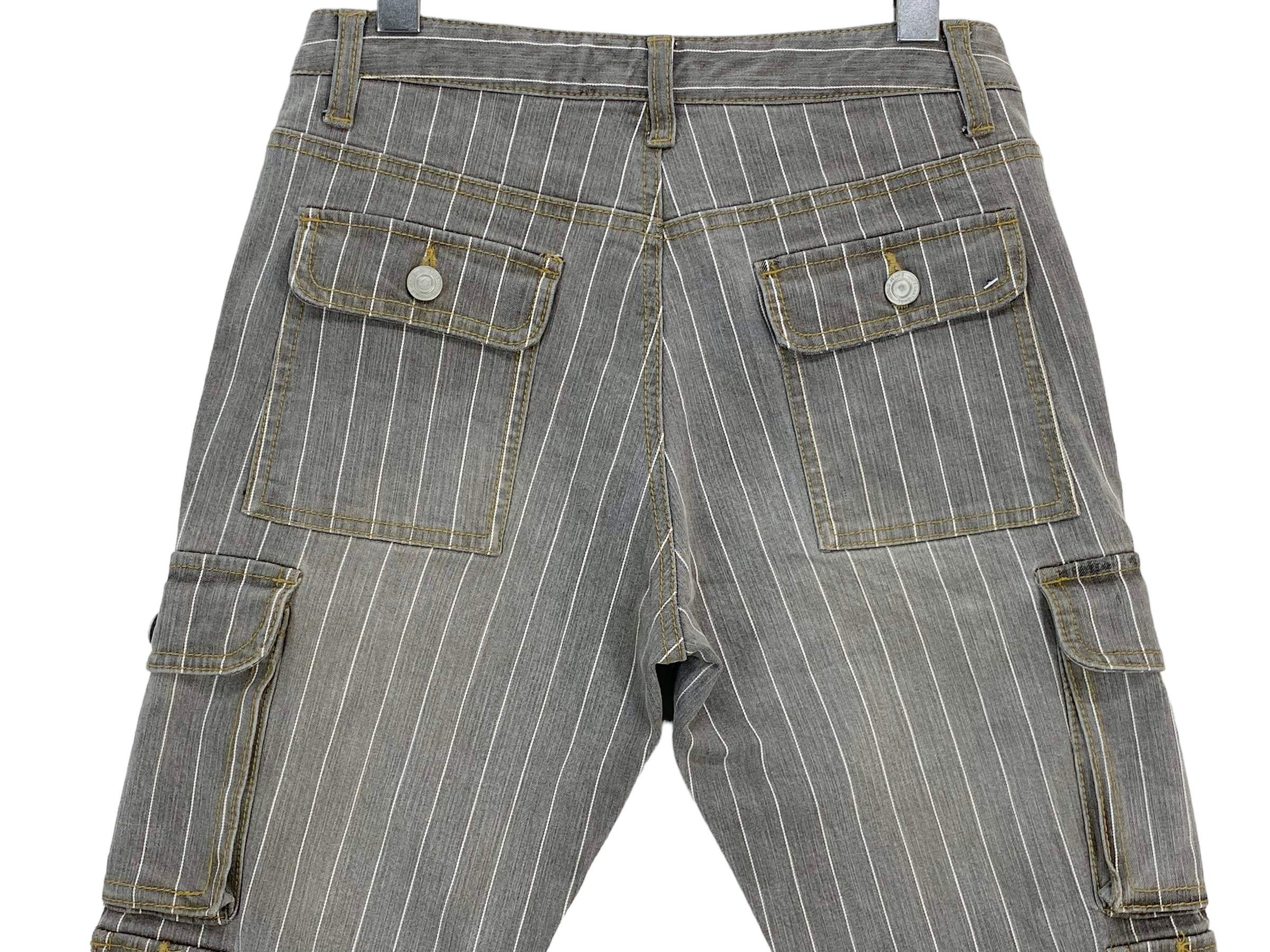 Japanese Brand Oririn Jeans Cargo Stripes Hickory Jeans Size US 28 / EU 44 - 5 Thumbnail