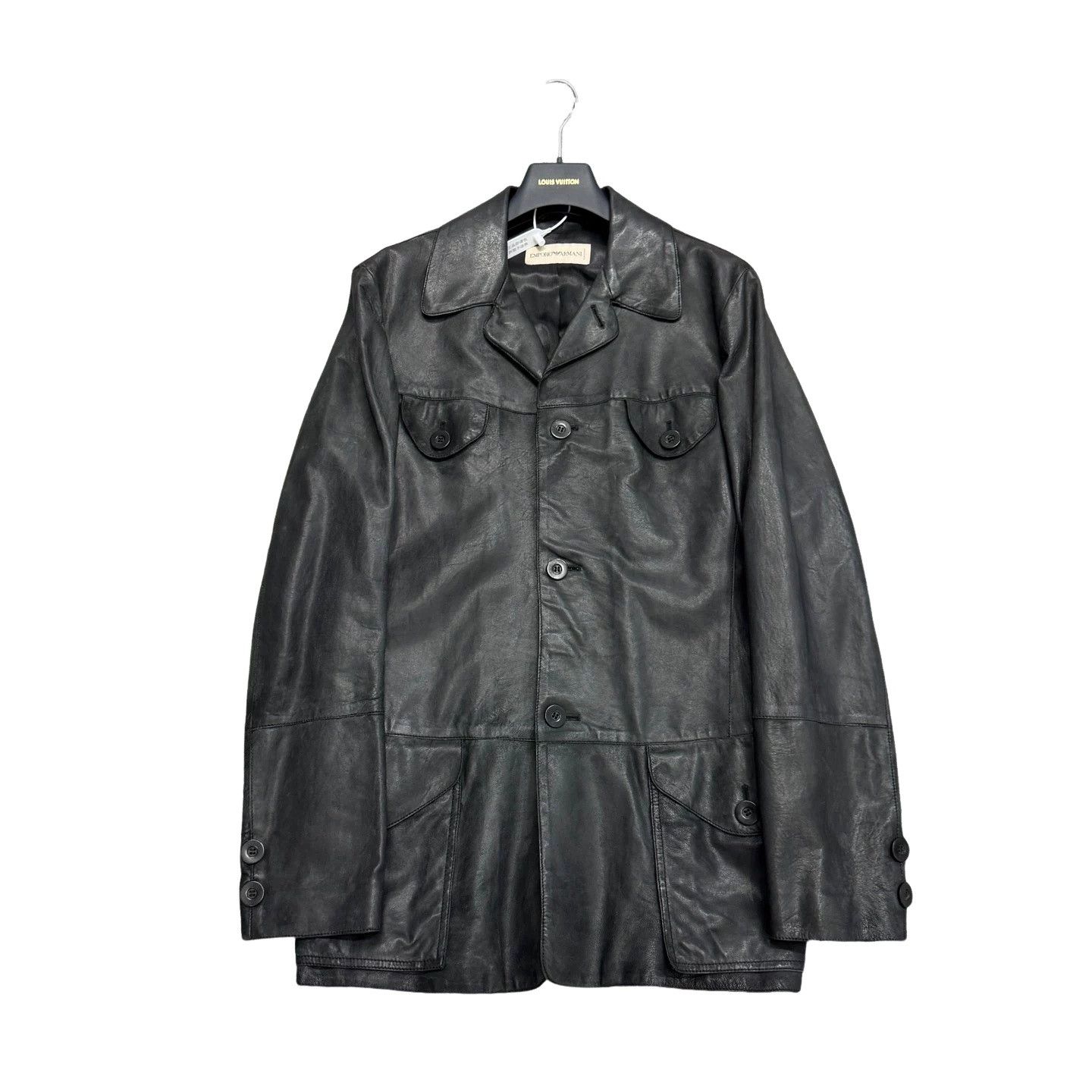 Emporio Armani Emporio Armani Leather Jacket Size S Size US S / EU 44-46 / 1 - 1 Thumbnail