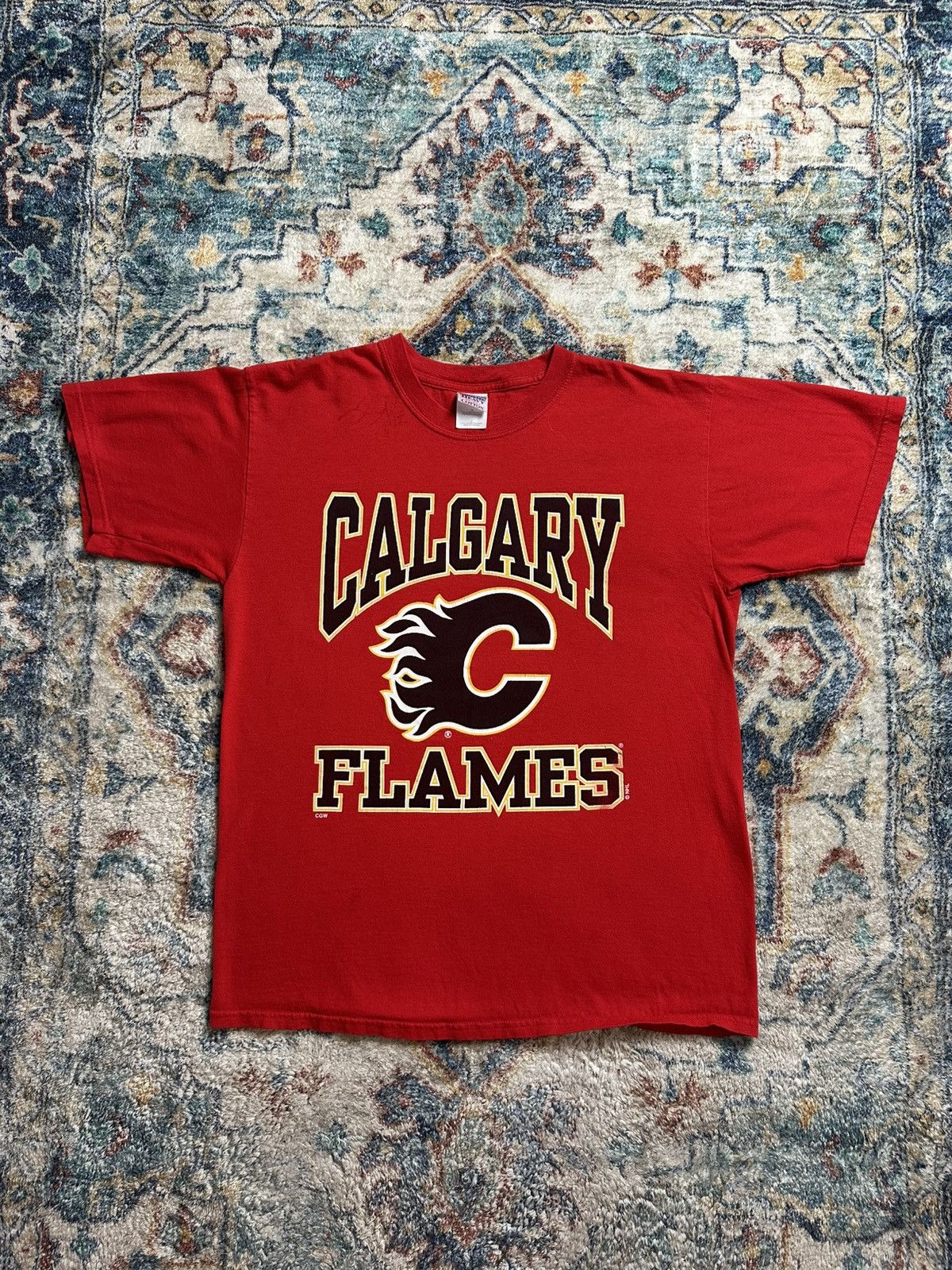 Vintage Vintage NHL Calgary Flames Iginla Autographed T-shirt Size US L / EU 52-54 / 3 - 1 Thumbnail