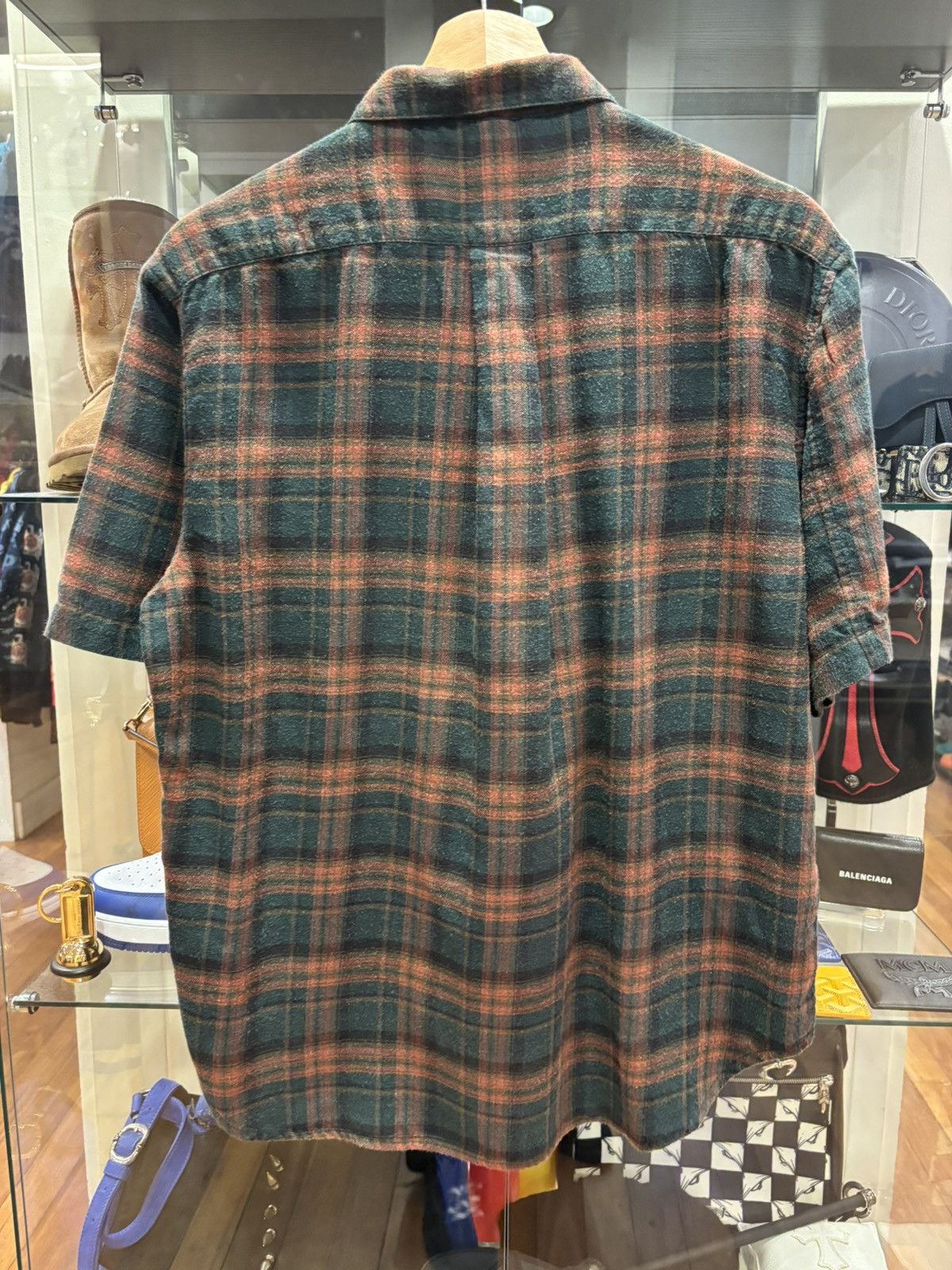 Chrome Hearts Chrome Hearts Short Sleeve Zip Up Flannel Shirt Size US M / EU 48-50 / 2 - 2 Thumbnail