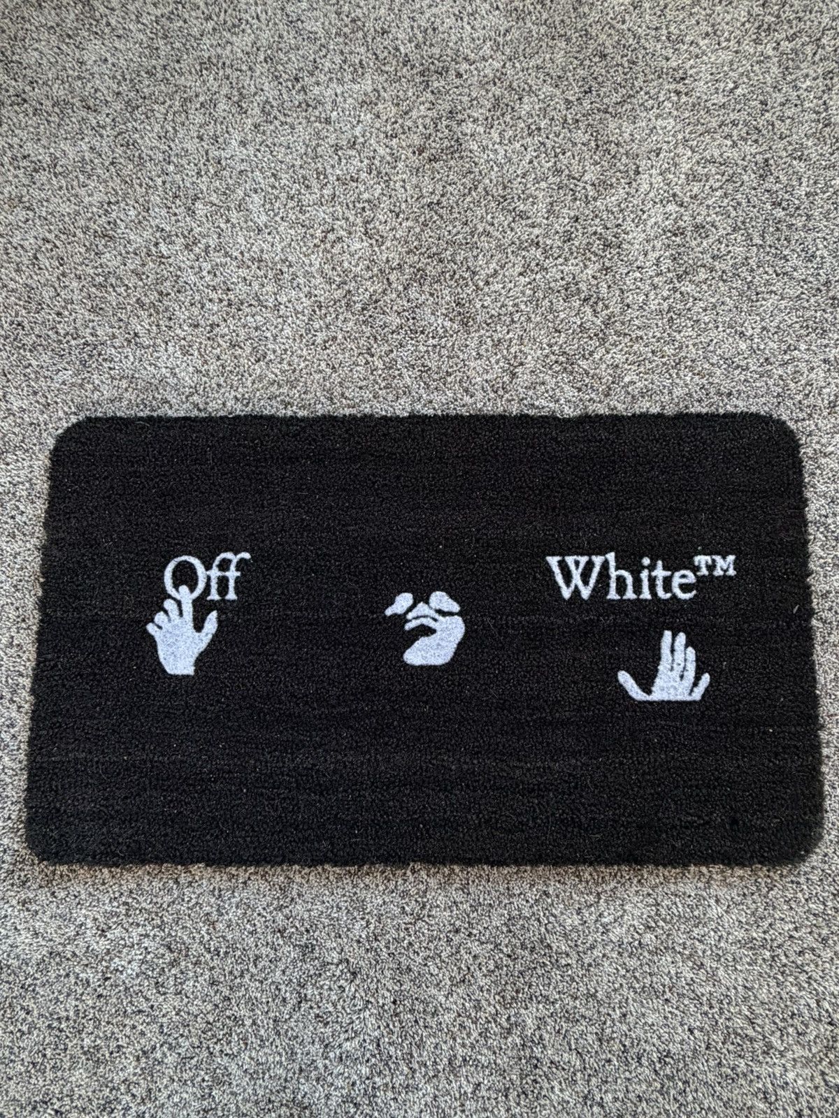 Off-White Off-White Doormat swimming man logo black rare Size ONE SIZE - 10 Thumbnail