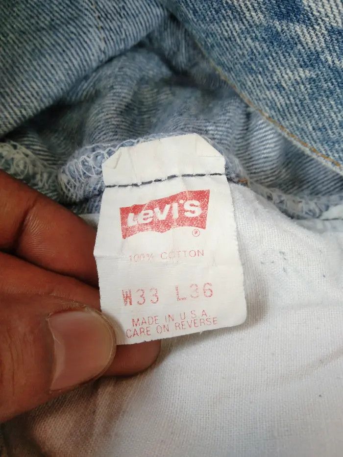 Levi's 80s Vintage Levis 501 xx Made In USA Distressed Jeans 31x29 Size US 31 - 11 Thumbnail