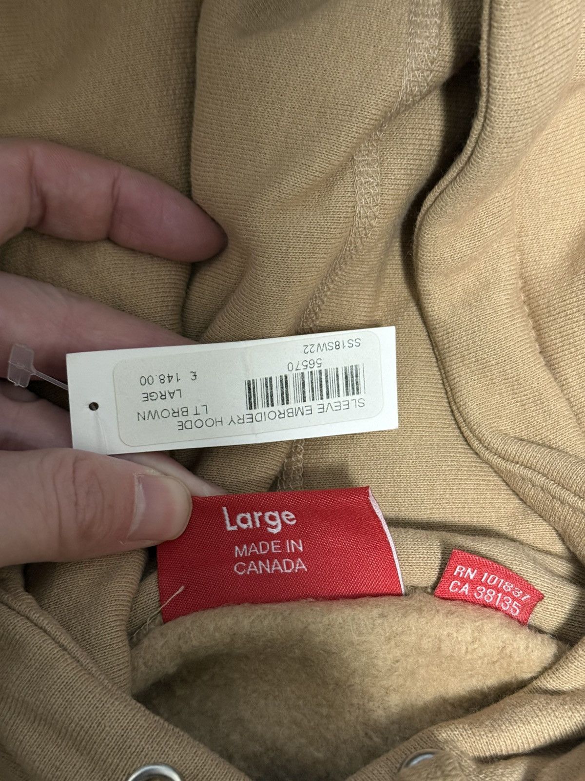 Supreme Supreme ss18 sleeve embroidery hooded sweatshirt Size US M / EU 48-50 / 2 - 4 Thumbnail