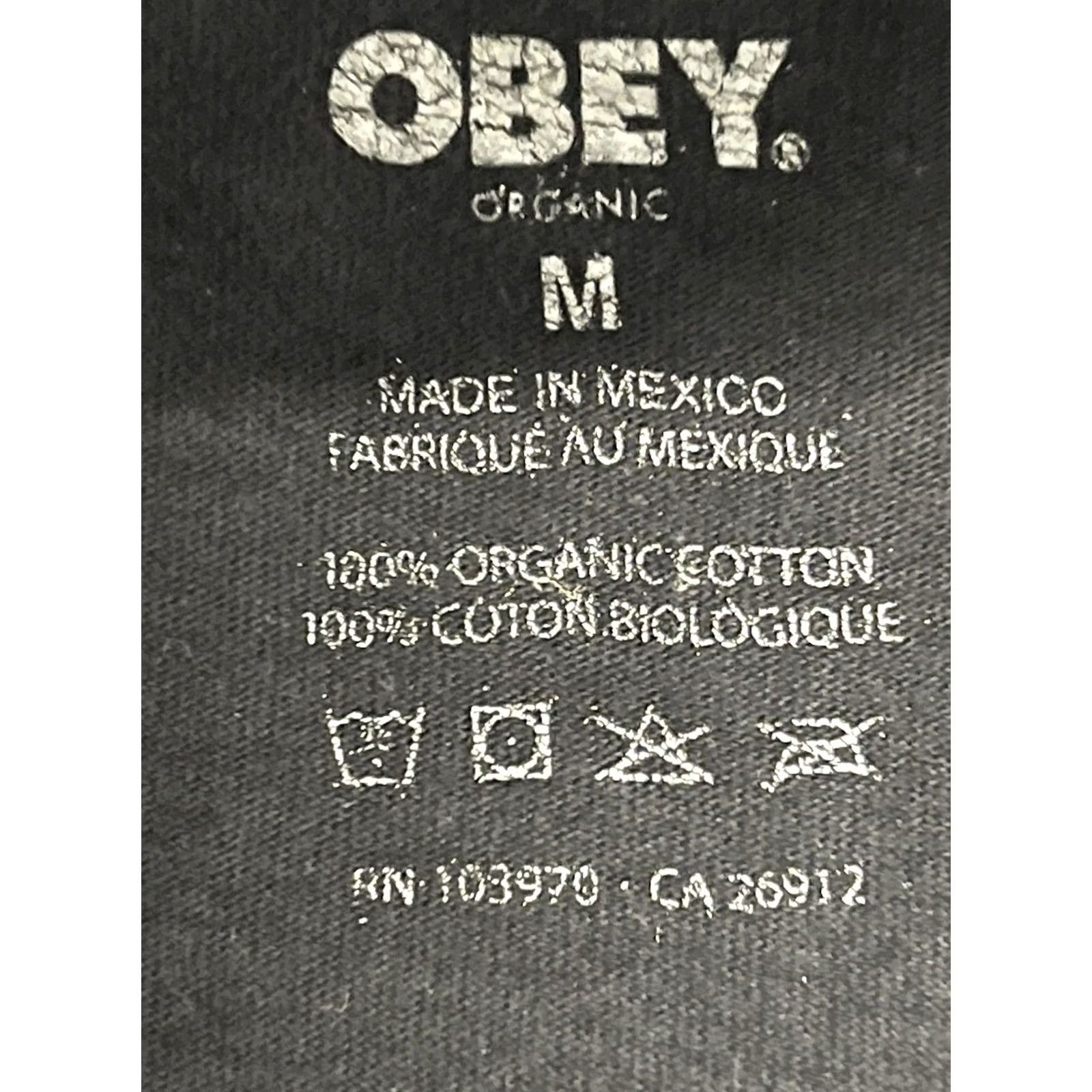 Obey OBEY Shirt Mens Medium Black Short Sleeve T-Shirt Crew Cotton Regular Gift Not Included Size US M / EU 48-50 / 2 - 5 Thumbnail