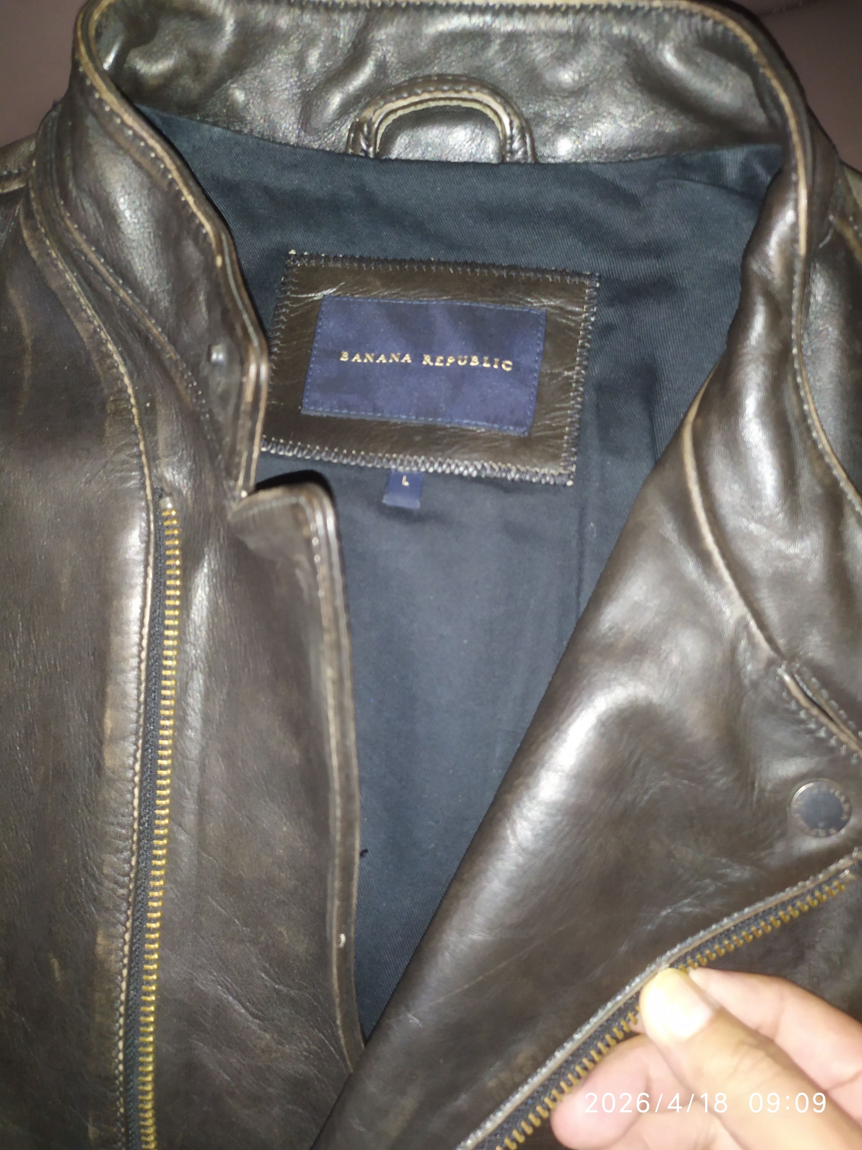 Banana Republic BANANA REPUBLIC LEATHER CAFECTO JACKET Size US L / EU 52-54 / 3 - 10 Thumbnail