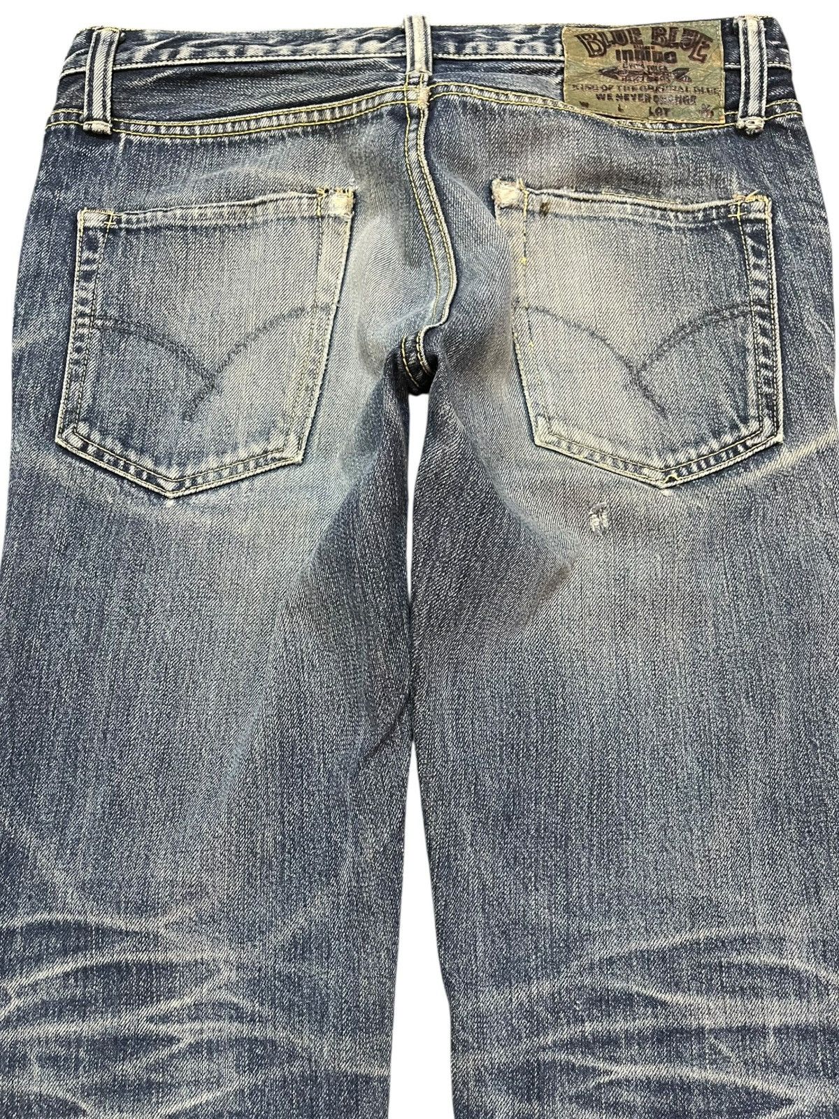 Blue Blue Japan Vintage Blue Blue Japan Slim Fit Distressed Denim Size US 30 / EU 46 - 6 Thumbnail
