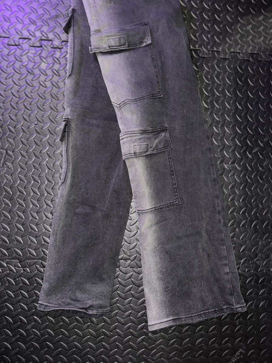 MNML MNML Washed Black Denim Drawcord Pants Size US 32 / EU 48 - 3 Thumbnail