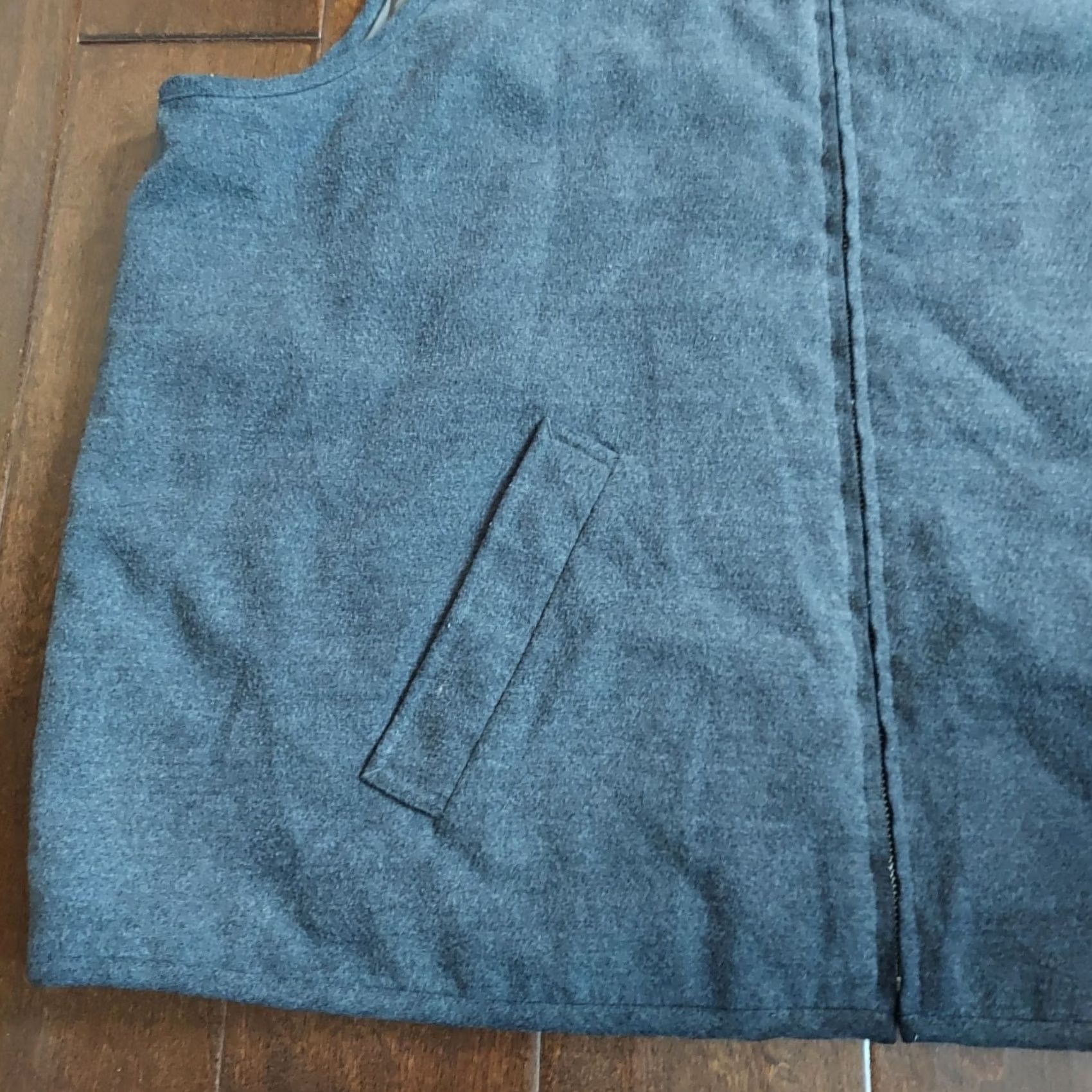 Charter Club Charter Club Women Vest Sleeveless Zip Pockets Gray 1X Regular Casual Travel Size XL / US 12-14 / IT 48-50 - 3 Thumbnail