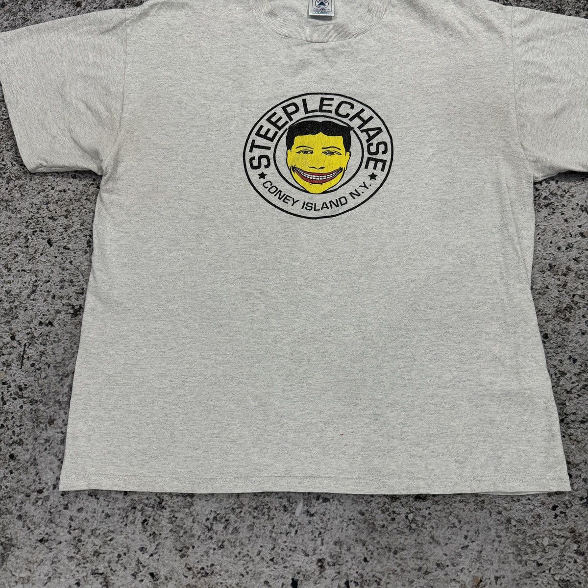 Vintage 90s Steeplechase Coney Island New York Faded Tee Size US L / EU 52-54 / 3 - 5 Thumbnail