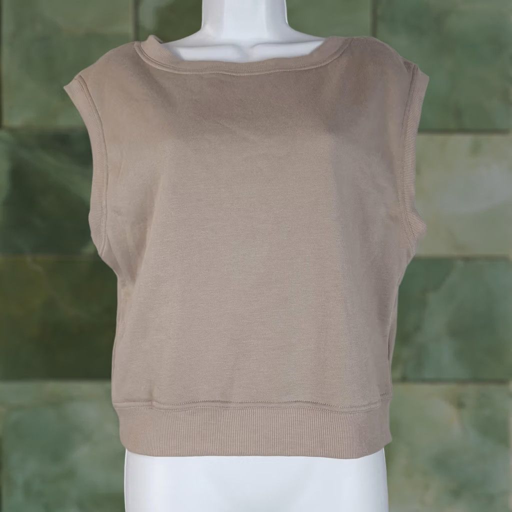 Anthropologie Maeve by Anthropologie Sweater Vest Womens XS Beige Bow Back Knit Sleeveless Crew Neck Casual Layering Size XS / US 0-2 / IT 36-38 - 1 Thumbnail