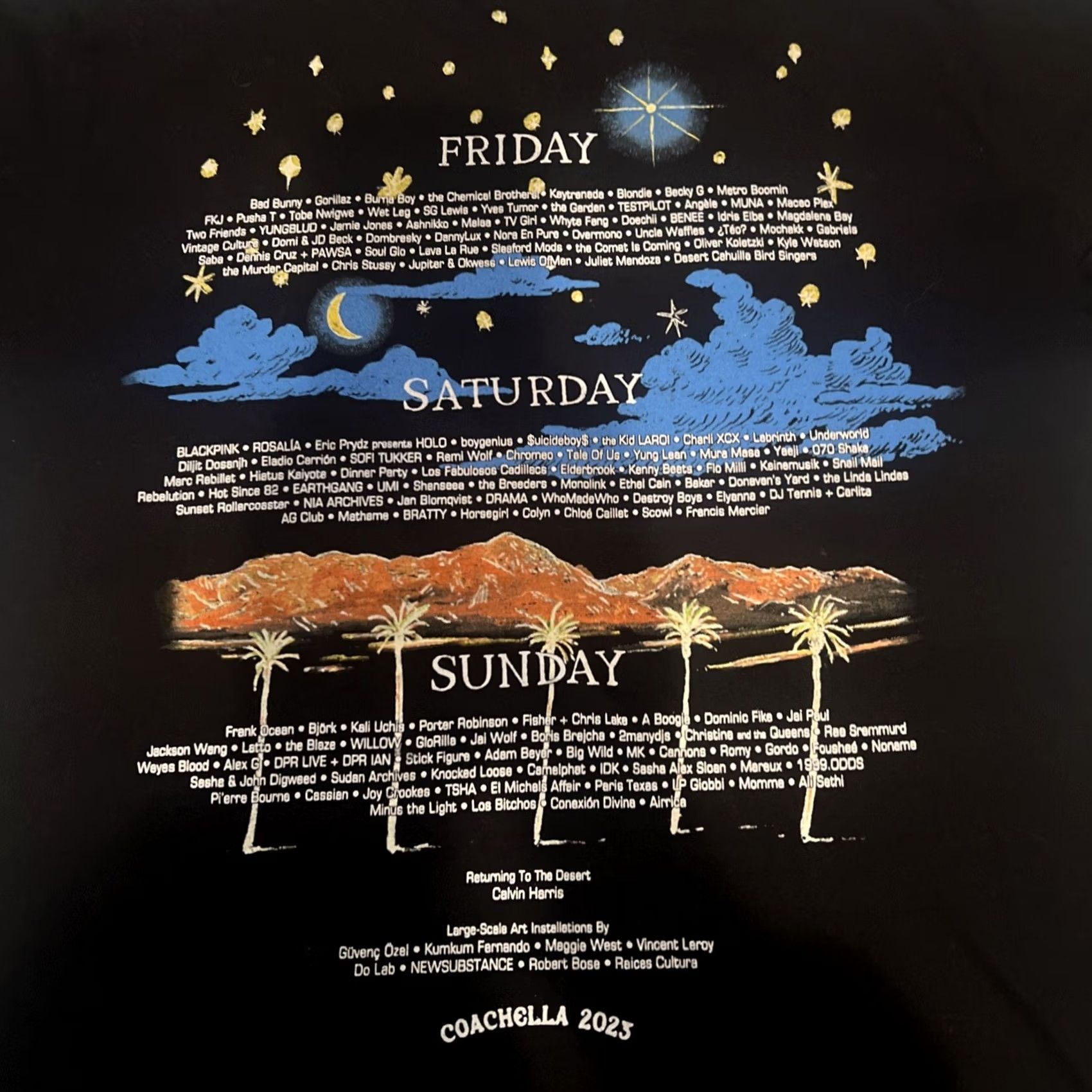Vintage VINTAGE Coachella Shirt Unisex Adults Regular Black Cotton Graphic Print 2020-2029 90s Music Logo Tee Mens Womens L Size US L / EU 52-54 / 3 - 2 Thumbnail