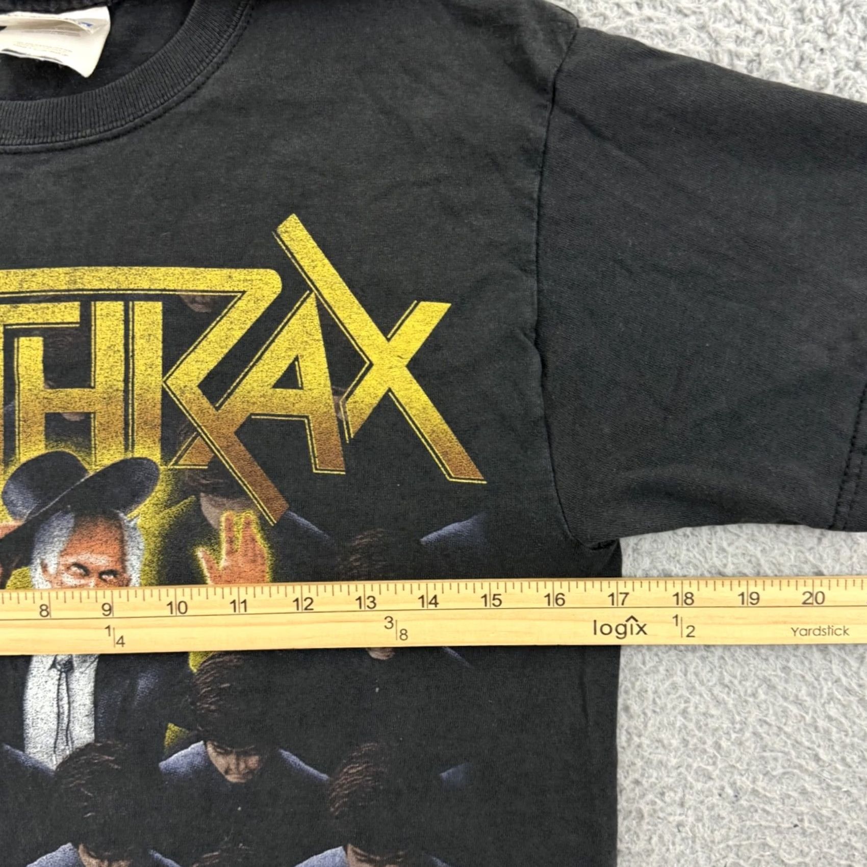 Hanes VINTAGE Anthrax Shirt Hanes T-Shirt Black 2000s Concert Music Band Short Sleeve Mens XS Small? Size US S / EU 44-46 / 1 - 7 Thumbnail