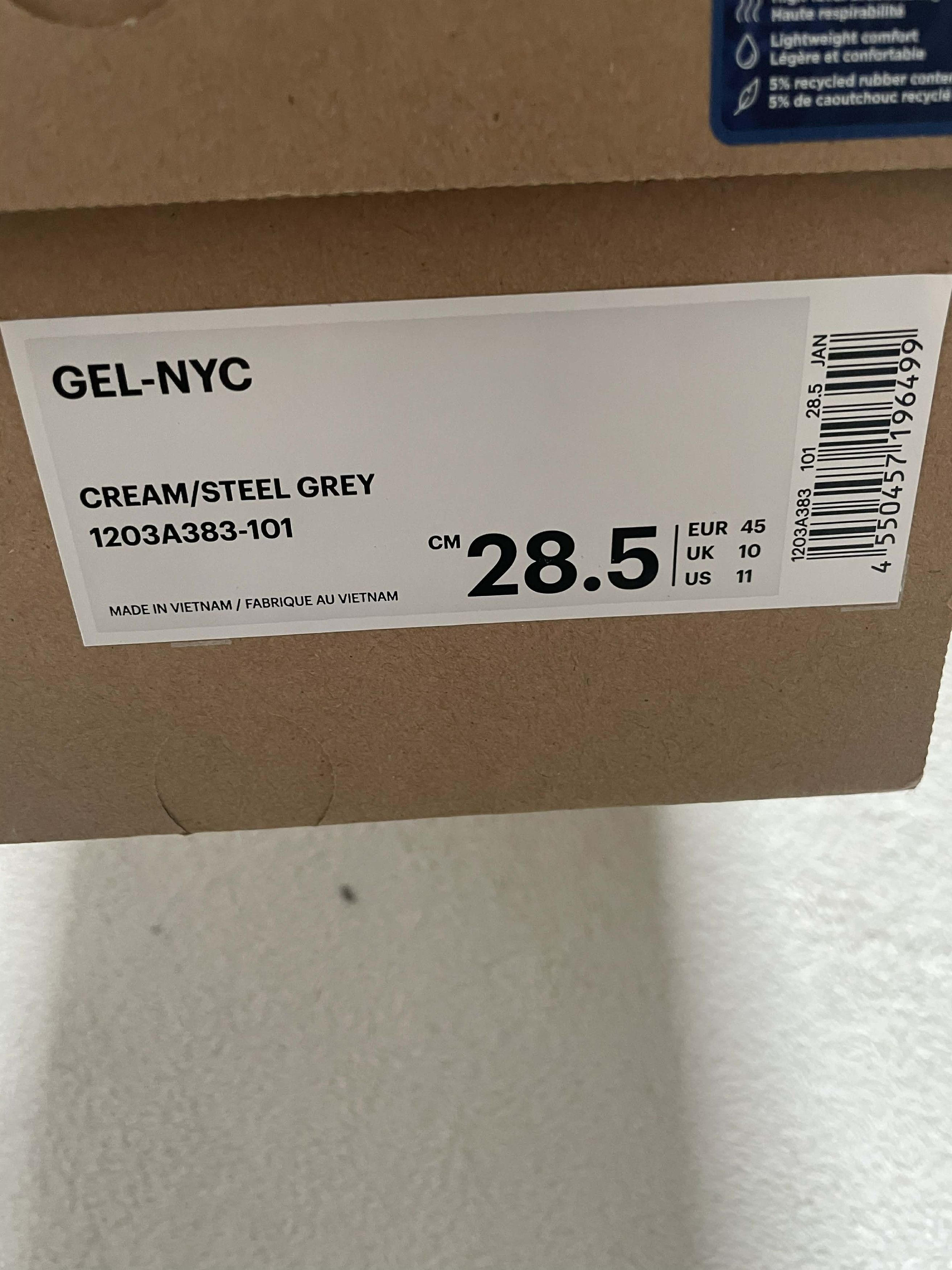 Asics Asics Gel NYC NY Cream Steel US 11 EU 45 Size US 11 / EU 44 - 8 Thumbnail