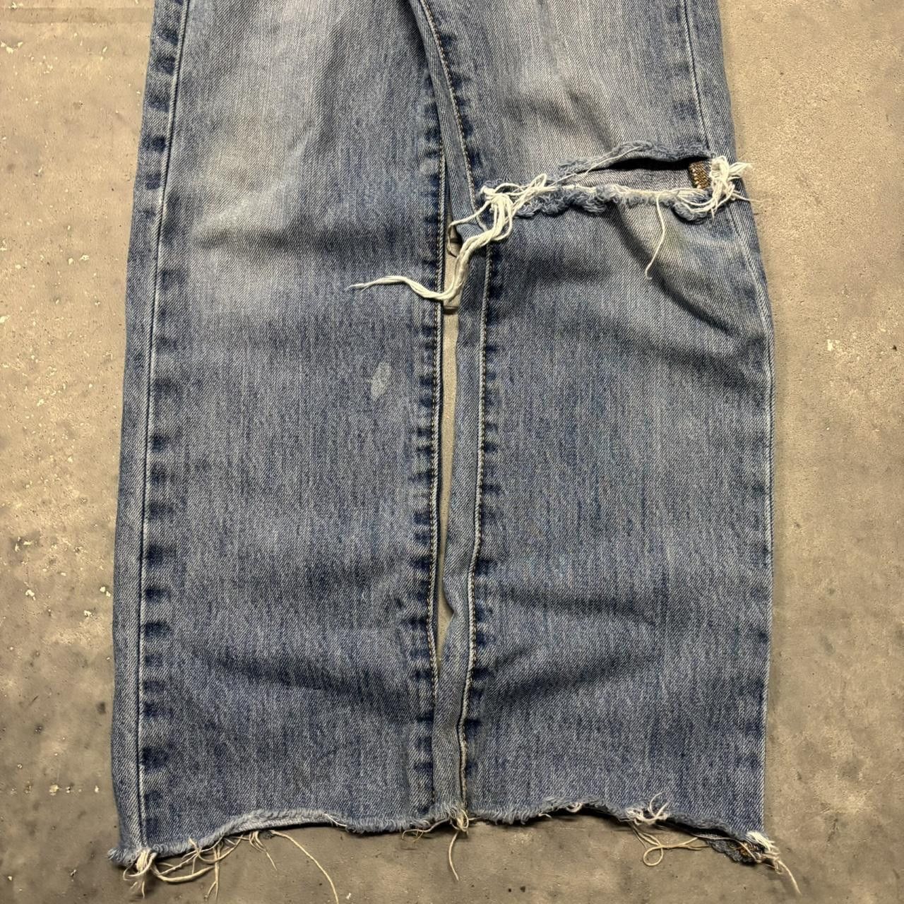 Levi's × Vintage Crazy Vintage Y2K/2000s Light Wash Levis 501 Distressed Denim Jeans! Size US 28 / EU 44 - 6 Thumbnail
