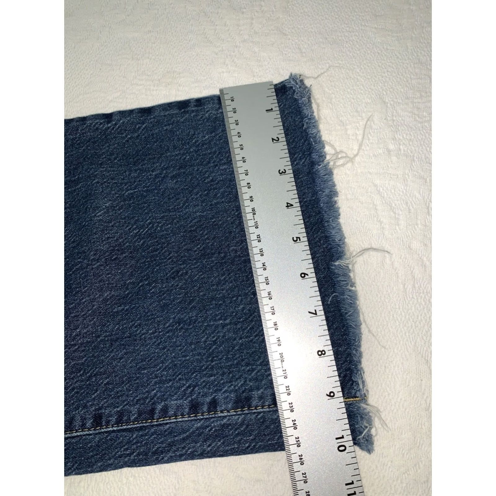 Vintage Habitual Denver High Rise Wide-Leg Jeans, Women, Size 28, Blue Stretch Denim, Raw Hem, Regular Size, Jeans Size 26" / US 2 / IT 38 - 6 Thumbnail
