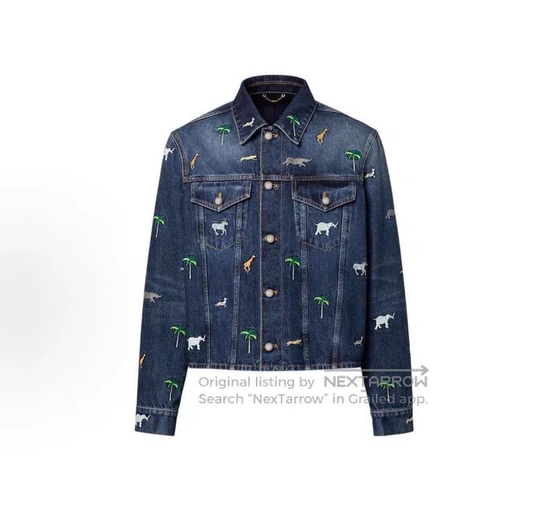 Louis Vuitton Animal print denim jacket