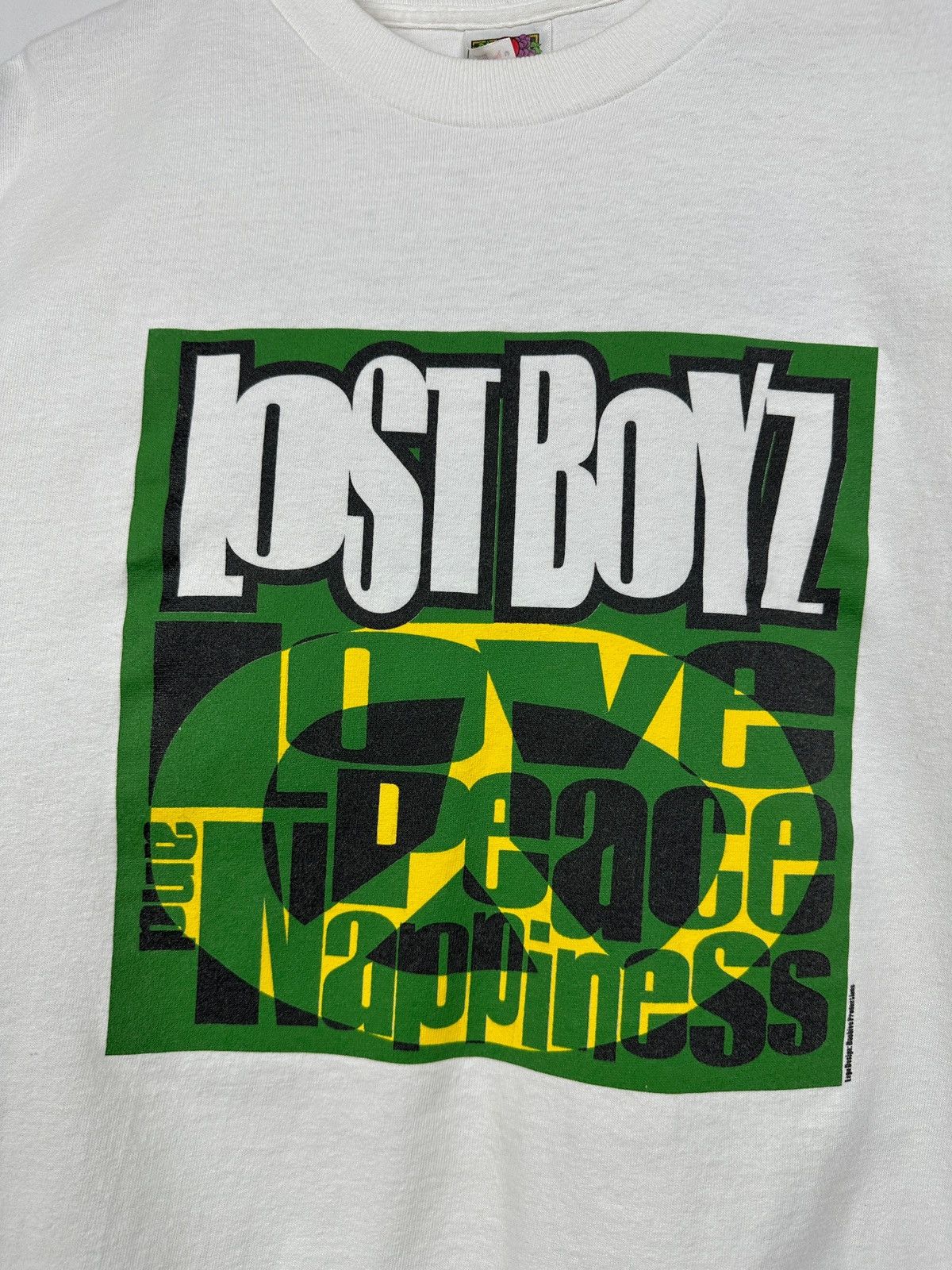 Band Tees 1997 Vintage Lost Boyz Love, Peace & Nappiness Band T-Shirt Size US XL / EU 56 / 4 - 9 Thumbnail