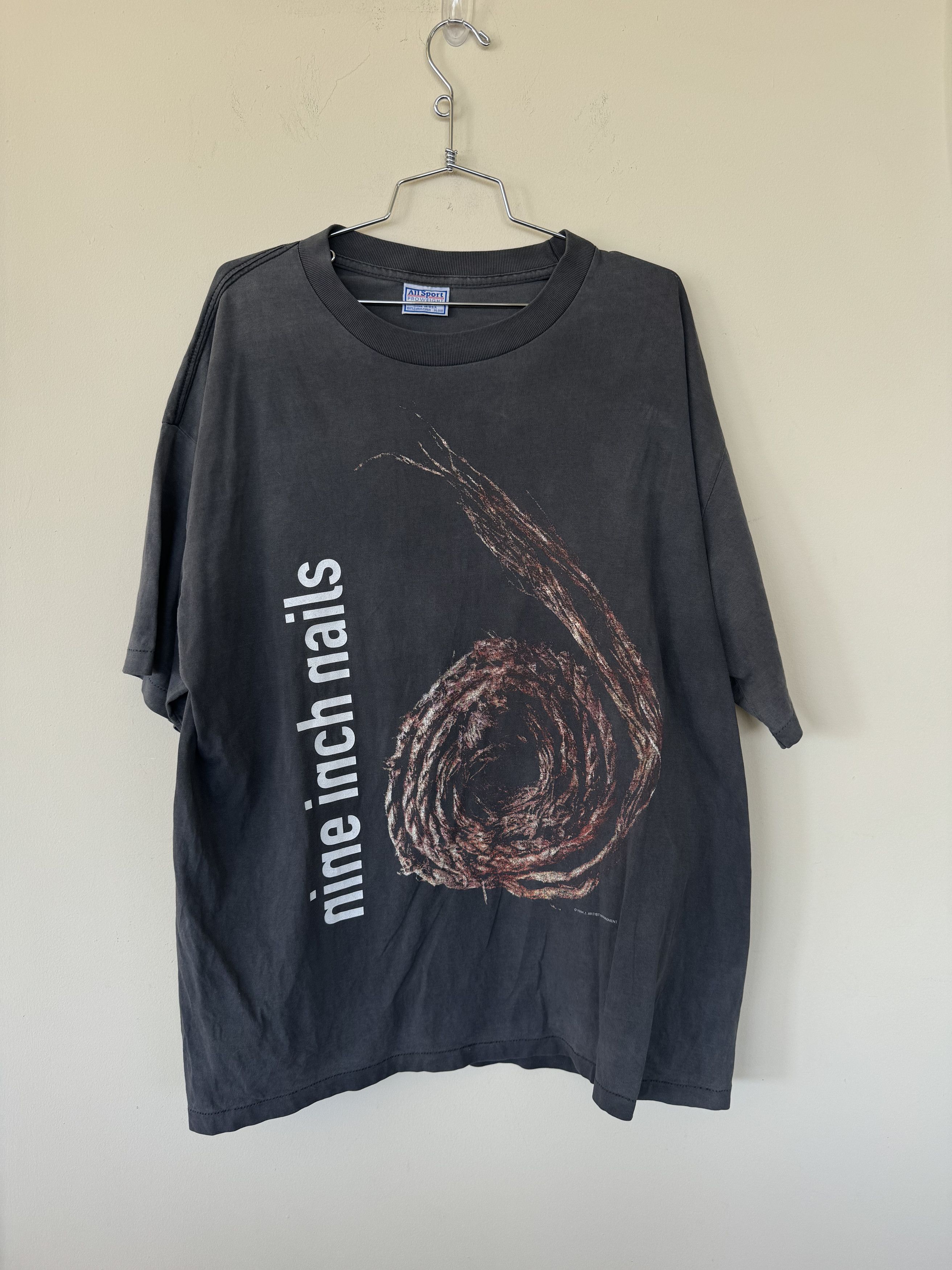 Image of Vintage Nine Inch Nails 1995 Further Down The Spiral in Black, Men's (Size XL)