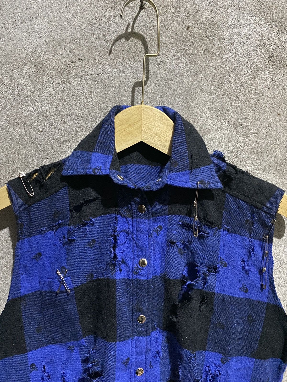 If Six Was Nine × Japanese Brand × KMRii vest shirt Glad News skull Distressed Punk Style Size US M / EU 48-50 / 2 - 4 Thumbnail