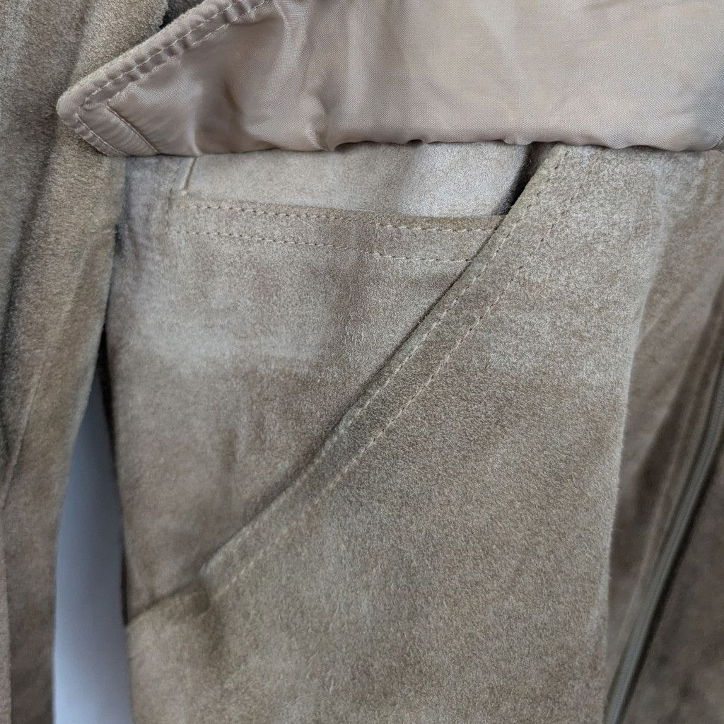 Vintage Vintage Heavy Suede Bomber Varsity Style Jacket Size US L / EU 52-54 / 3 - 5 Thumbnail