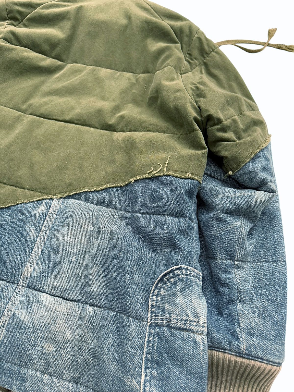 Greg Lauren GRAIL Double Layer Denim Military Cloth Arm Zip Bomber Size US M / EU 48-50 / 2 - 4 Thumbnail